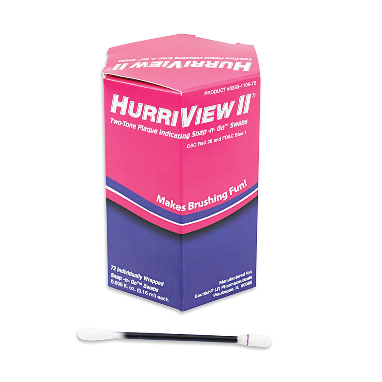 0283-1105-72 - Beutlich LP Pharmaceuticals - Snap-n-Go™ 拭子,單劑量,獨立包裝,72 支/盒(僅限美國),盒裝