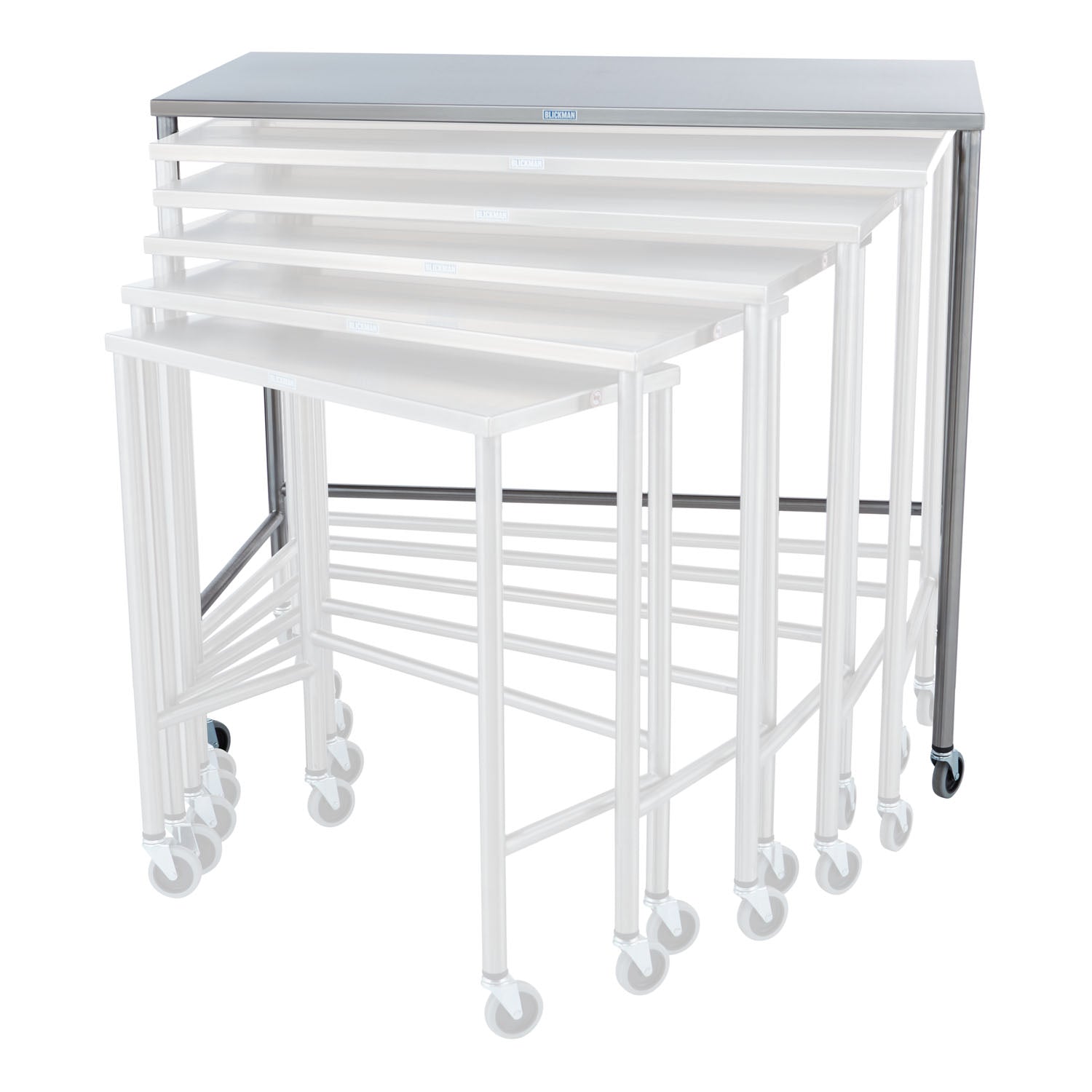 0137822000 - Blickman Industries - Mesa anidada de 48" de ancho x 42" de alto x 24" de profundidad (SOLO ENVÍO DIRECTO), c/u