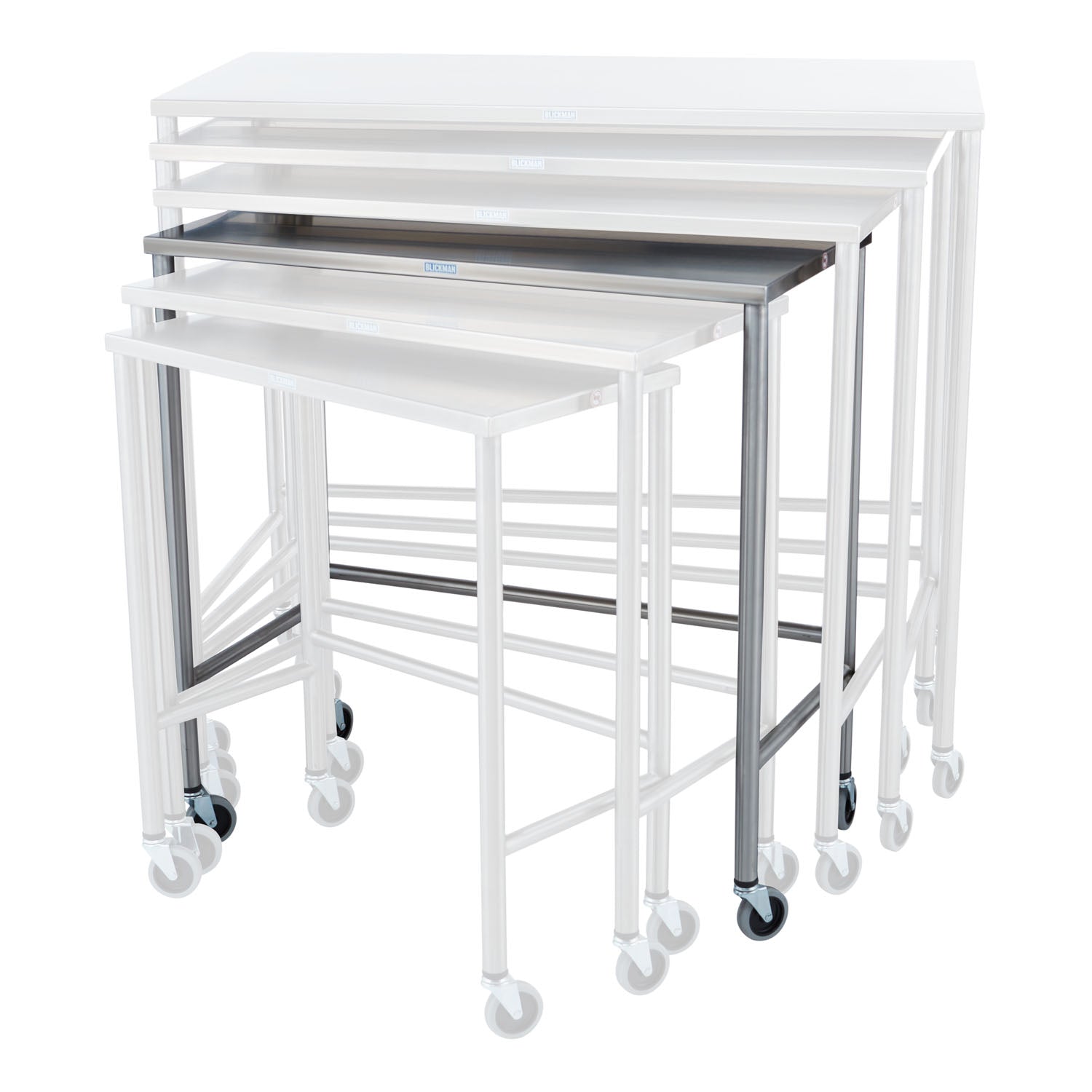 0137825000 - Blickman Industries - Mesa anidada de 36" de ancho x 36" de alto x 18" de profundidad (SOLO ENVÍO DIRECTO), c/u