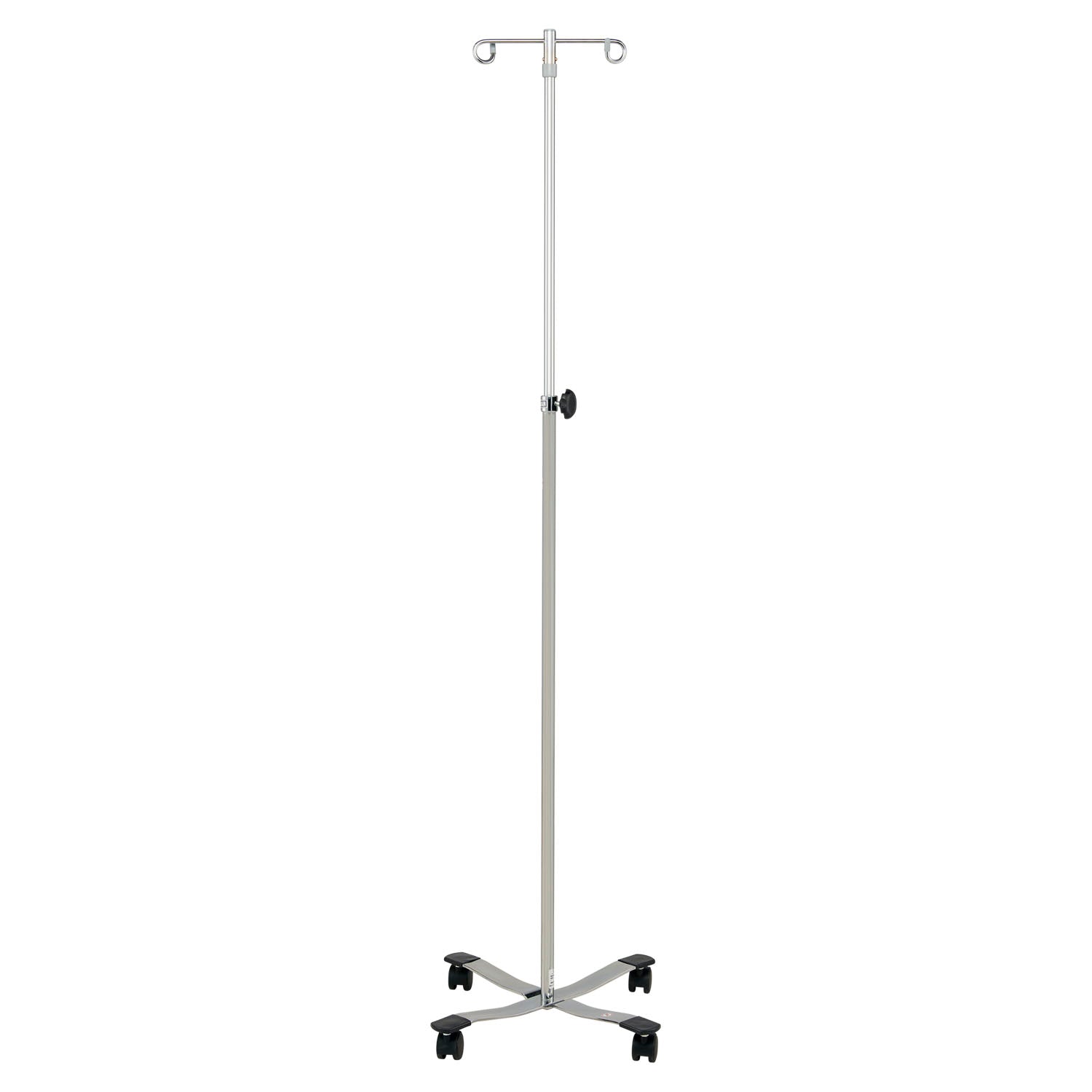 0561310000 - Blickman Industries - IV Stand, 2 Hook, Tru Loc Mechanism, 4 Leg, Chrome Base (DROP SHIP ONLY) , ea