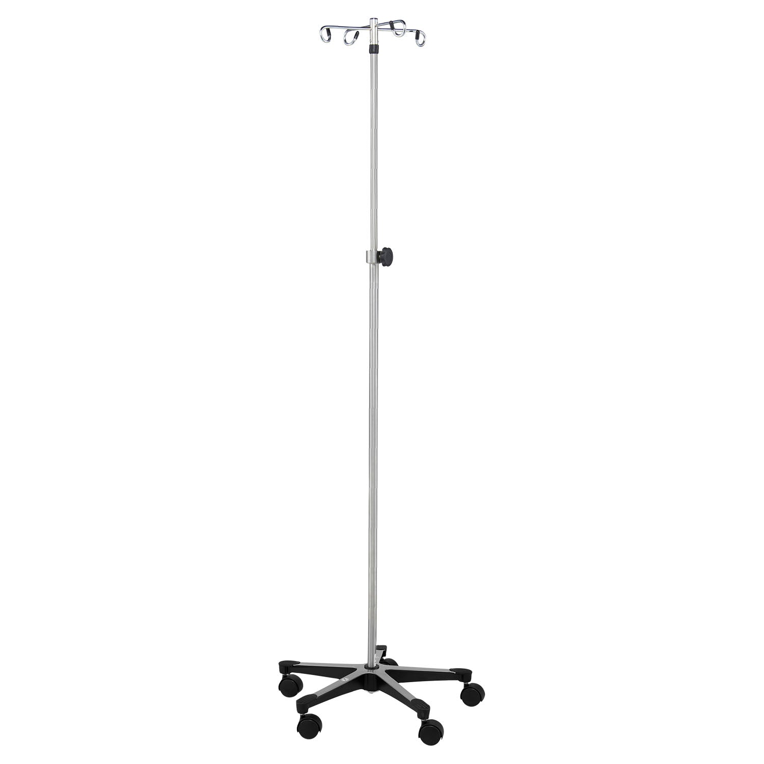 0561315400 - Blickman Industries - IV Stand, 4 Hook, Tru Loc Mechanism, 5 Leg, Cast Aluminum Base (DROP SHIP ONLY) , ea