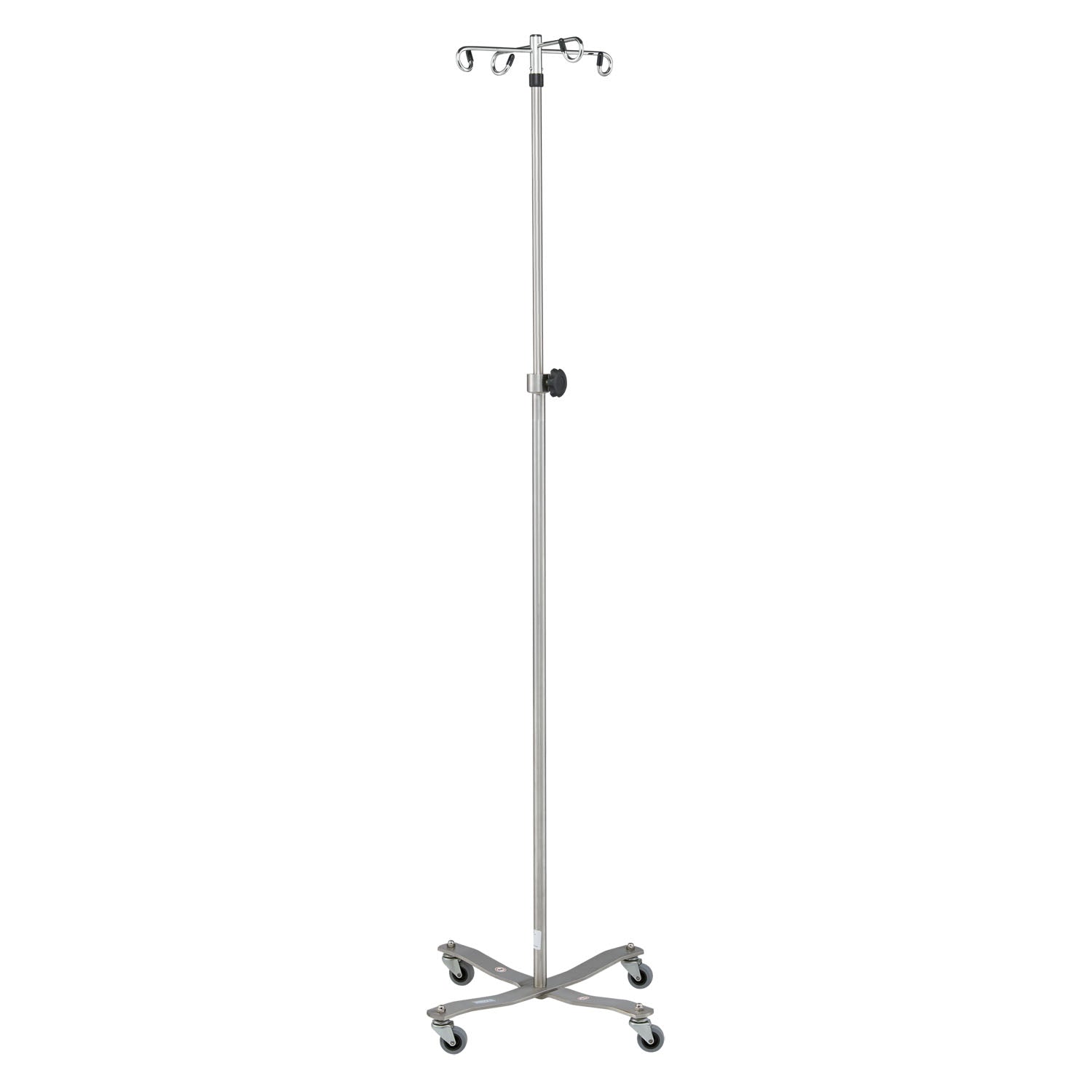 0571410400 - Blickman Industries - IV Stand, 4 Hook, Tru Loc Mechanism, 4 Leg, Flat Band Stainless Steel Base (DROP SHIP ONLY) , ea