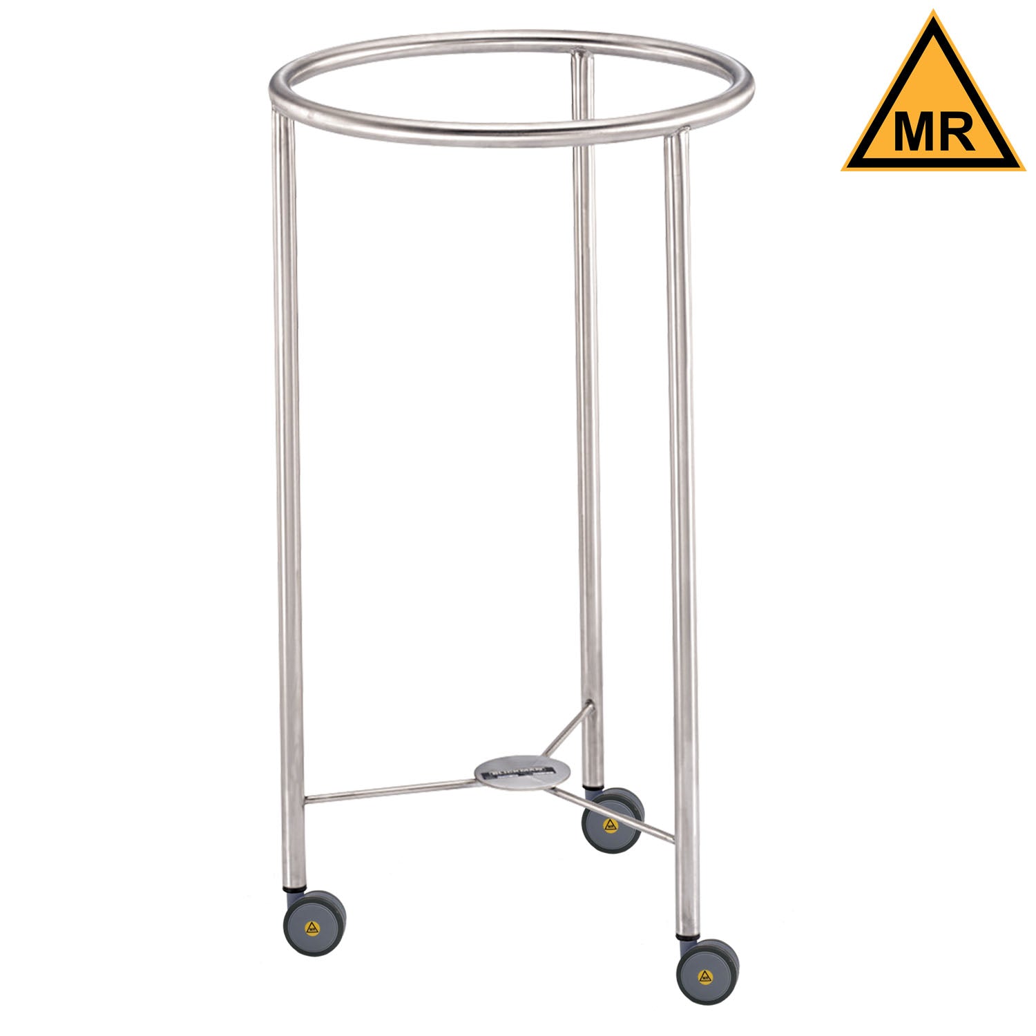 0927772400 - Blickman Industries - Cesta de 18" de diámetro redonda con ruedas, caja fuerte para resonancia magnética (SOLO ENVÍO DIRECTO), c/u