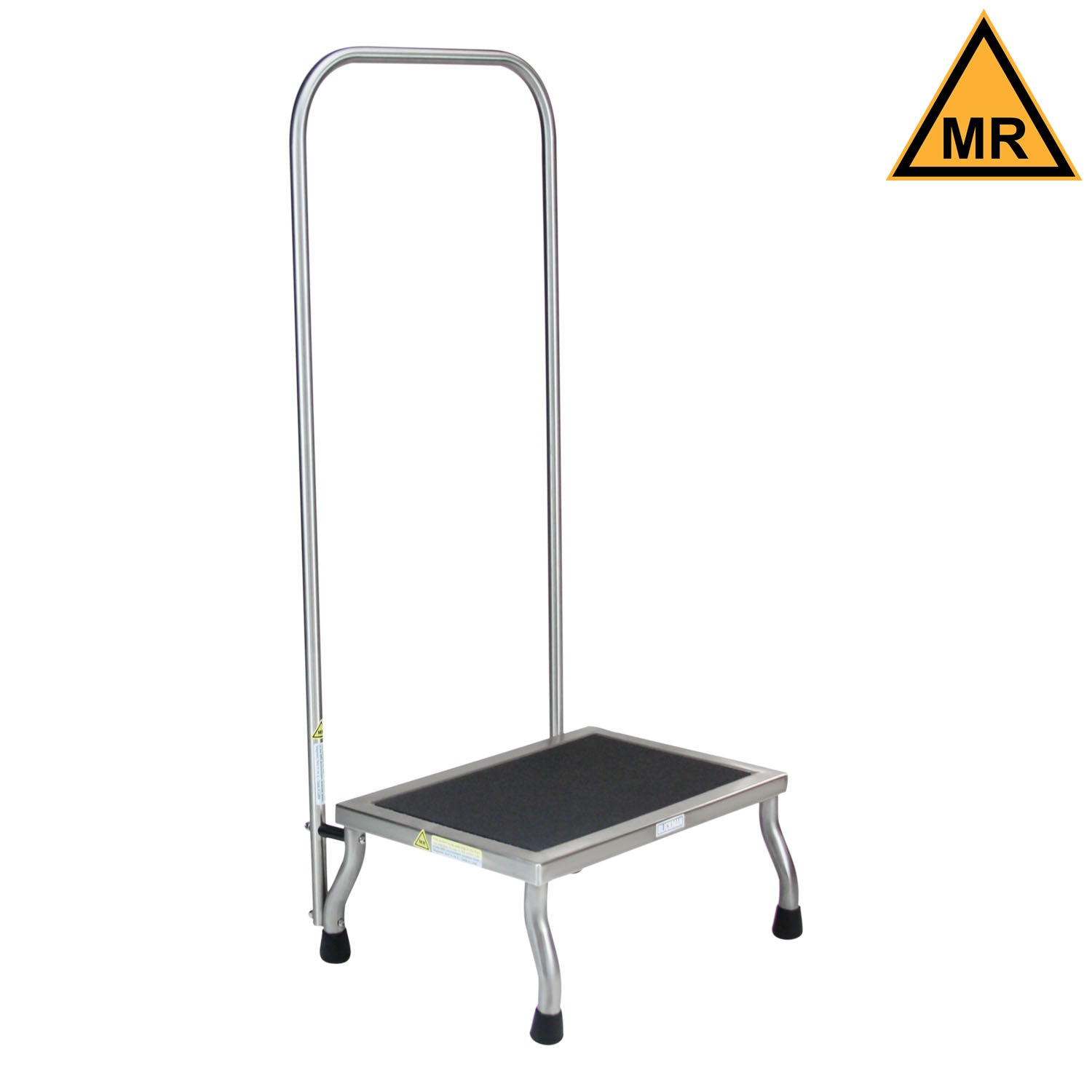 1017757100 - Blickman Industries - Kent Foot Stool, 18"W x 8"H x 12"D, Handrail, MRI Safe (DROP SHIP ONLY) , ea