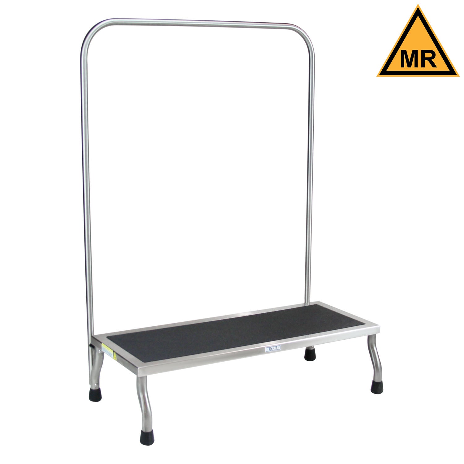 1017761100 - Blickman Industries - Kent Foot Stool, 30"W x 8"H x 12"D, Handrail, MRI Safe (DROP SHIP ONLY) , ea