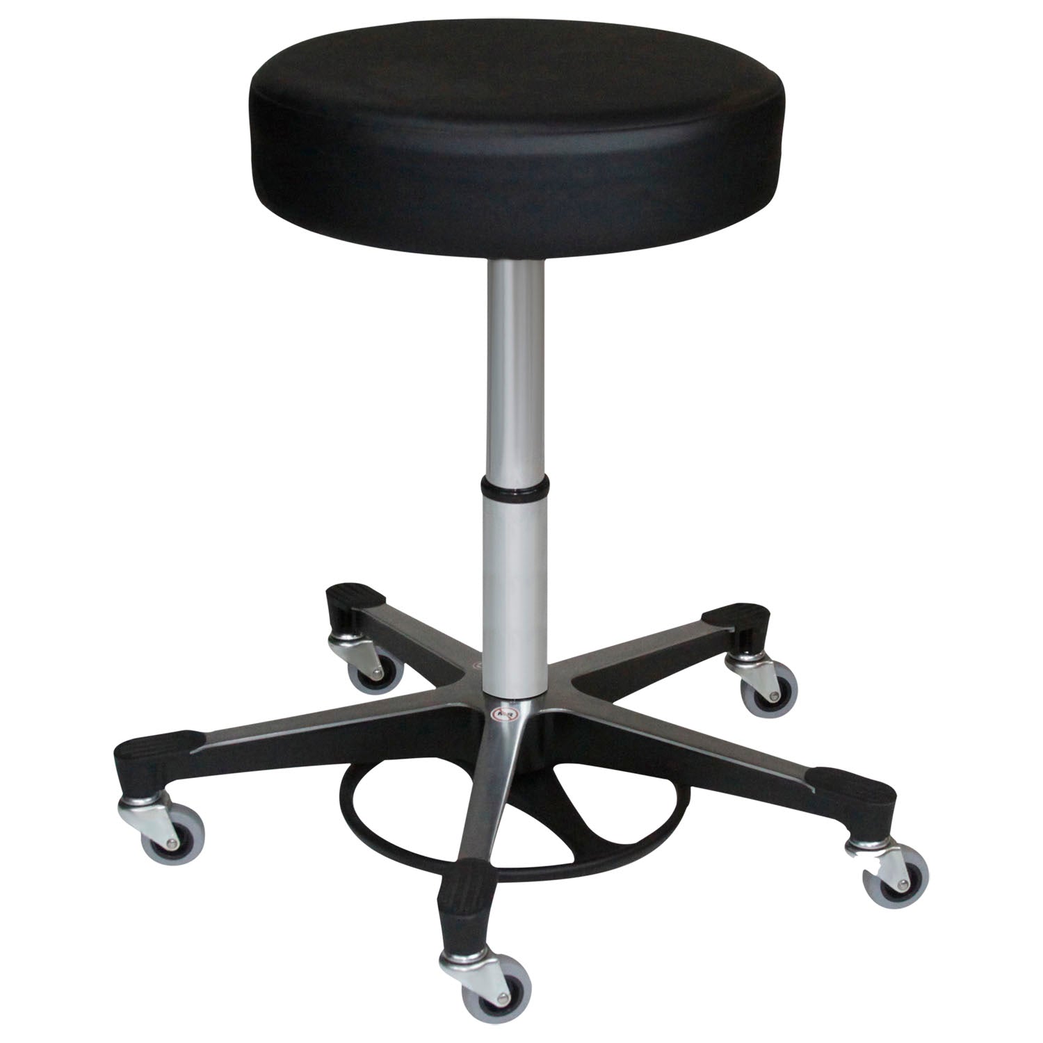 1041205025 - Blickman Industries - Foot Operated Pneumatic Exam Stool, Black, (5) Leg, Aluminum Base (DROP SHIP ONLY) , ea
