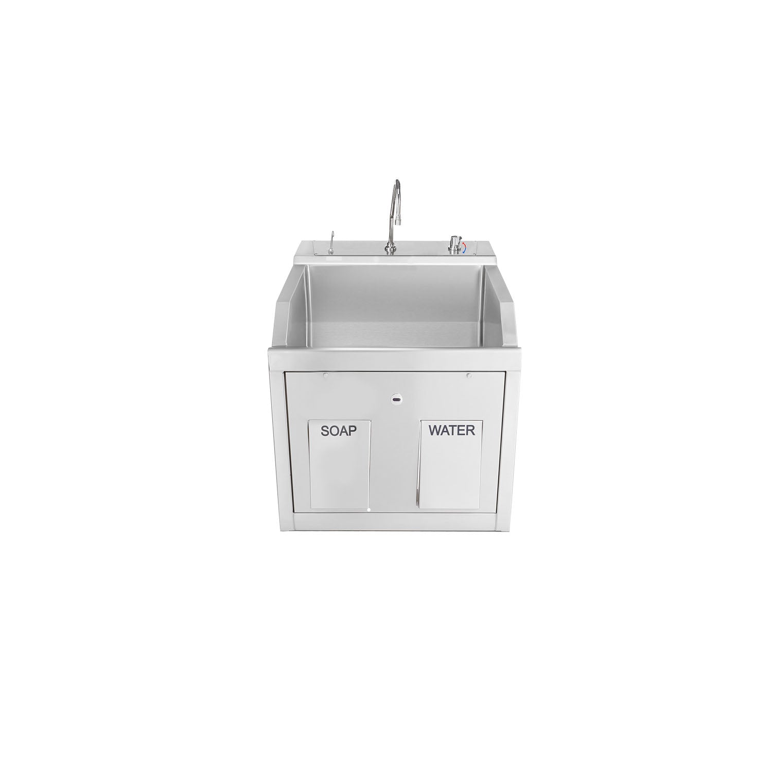 1339881W00 - Blickman Industries - Lodi Scrub Sink, (1) Place, Wall Mounted, Knee Action Control, Soap Dispenser, Infrared Water Control (DROP SHIP ONLY) , ea