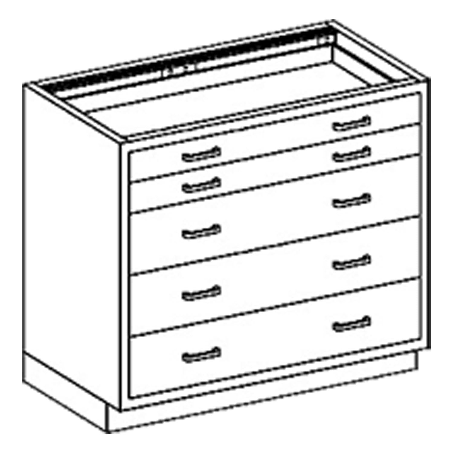 2013735001 - Blickman Industries - Base Cabinet 35"W x 35 3/4"H x 22"D, (2) 1/8-1 Drawers (DROP SHIP ONLY) , ea