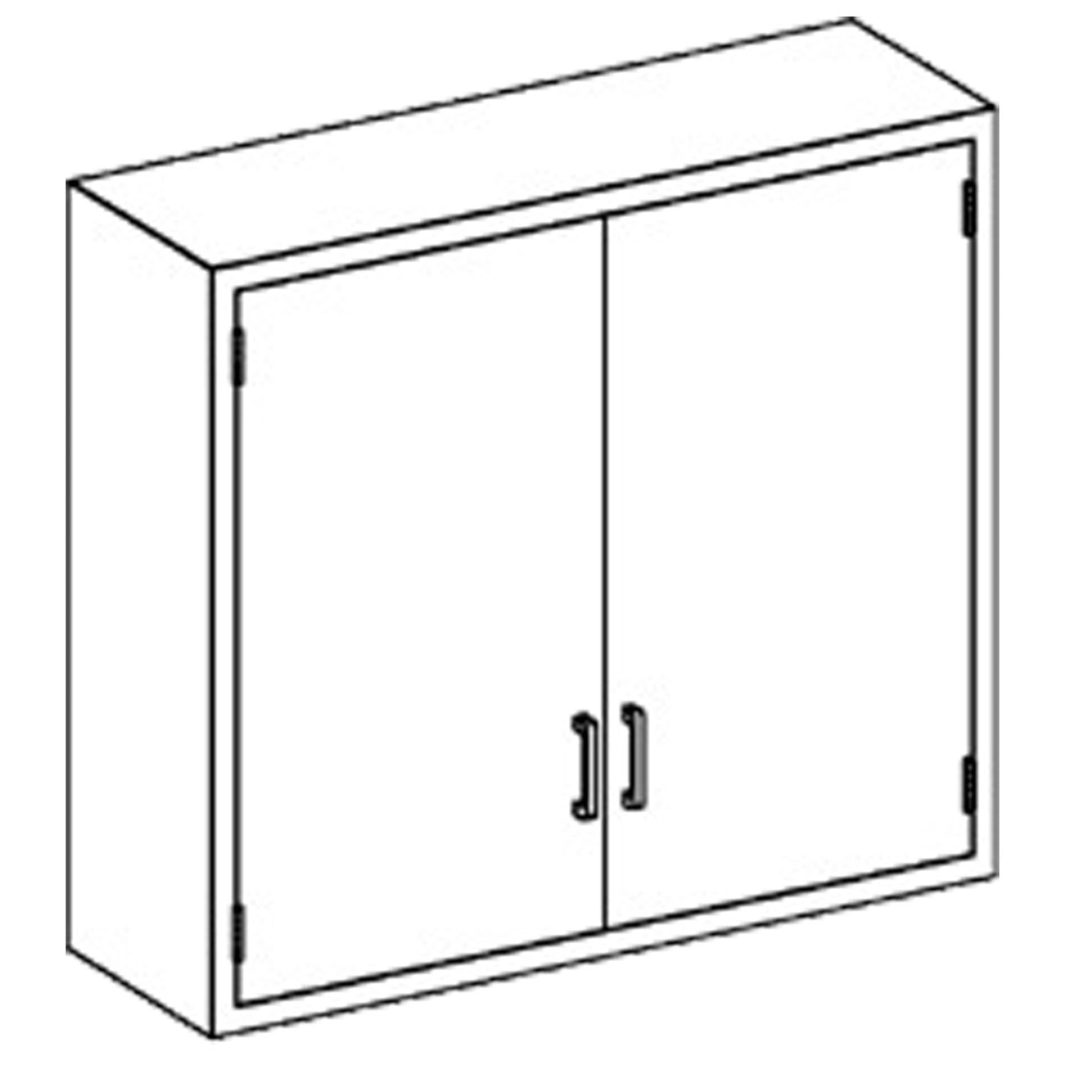2020235000 - Blickman Industries - Gabinete de pared de 35" de ancho x 30" de alto x 13" de profundidad, (2) estantes ajustables de acero inoxidable, puerta sólida con bisagras (SOLO ENVÍO DIRECTO), c/u
