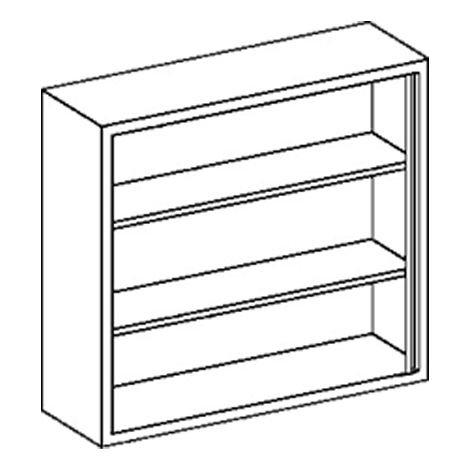 2020435000 - Blickman Industries - Wall Cabinet 35"W x 30"H x 13"D, Open Face, (2) Stainless Steel Adjustable Shelves (DROP SHIP ONLY) , ea