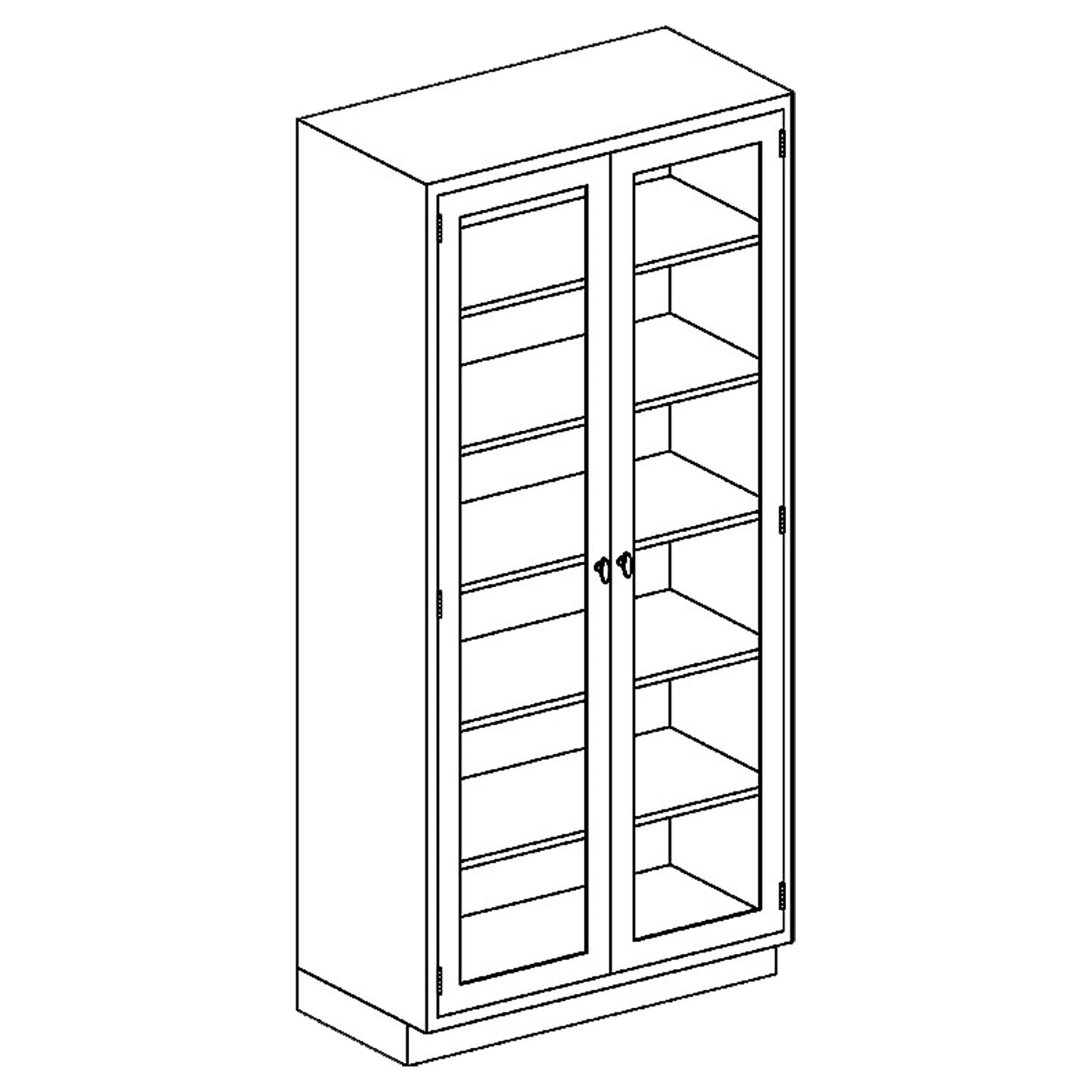 2030535000 - Blickman Industries - Gabinete alto de 35" de ancho x 84" de alto x 18" de profundidad, (5) estantes ajustables de acero inoxidable, (1) puerta de vidrio con bisagras (SOLO ENVÍO DIRECTO), c/u