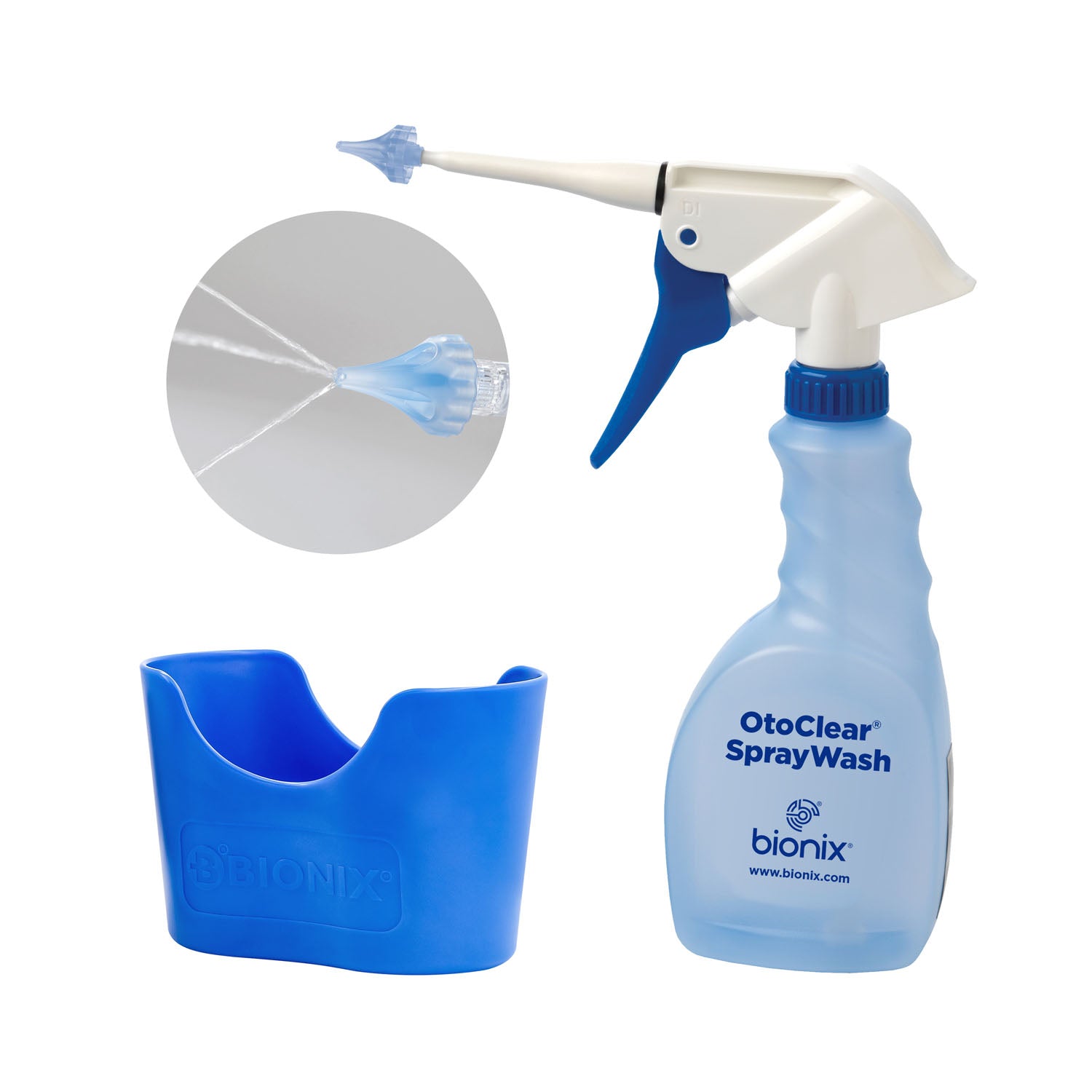 7295 - Bionix, LLC - Ear Irrigation, SprayWash Kit, Includes: (5) OtoClear Tips, (1) SprayWash Bottle, (1) Ear Basin (US Only) (Products cannot be sold on Amazon.com, through fulfillment on Amazon.com, or to any other vendor who intends to sell on Amazon