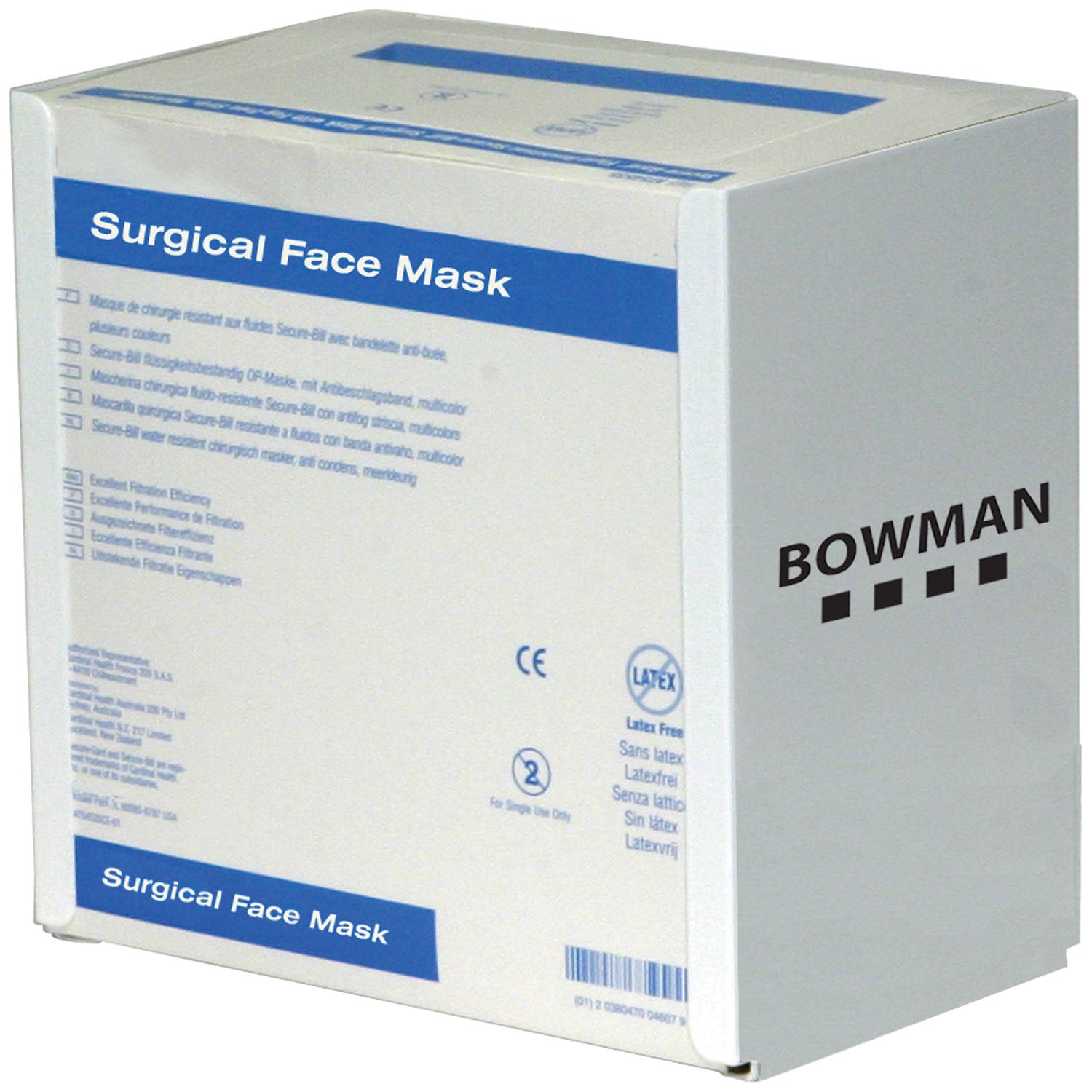 FB-091 - MarketLab, Inc. - Face Mask Dispenser, Tie Style, Holds One Box of Tie Style Face Masks, Keyholes For Wall Mounting, White Powder Coated Steel, 7 7/8"W x 7 11/16"H x 5"D (Made in USA) , ea