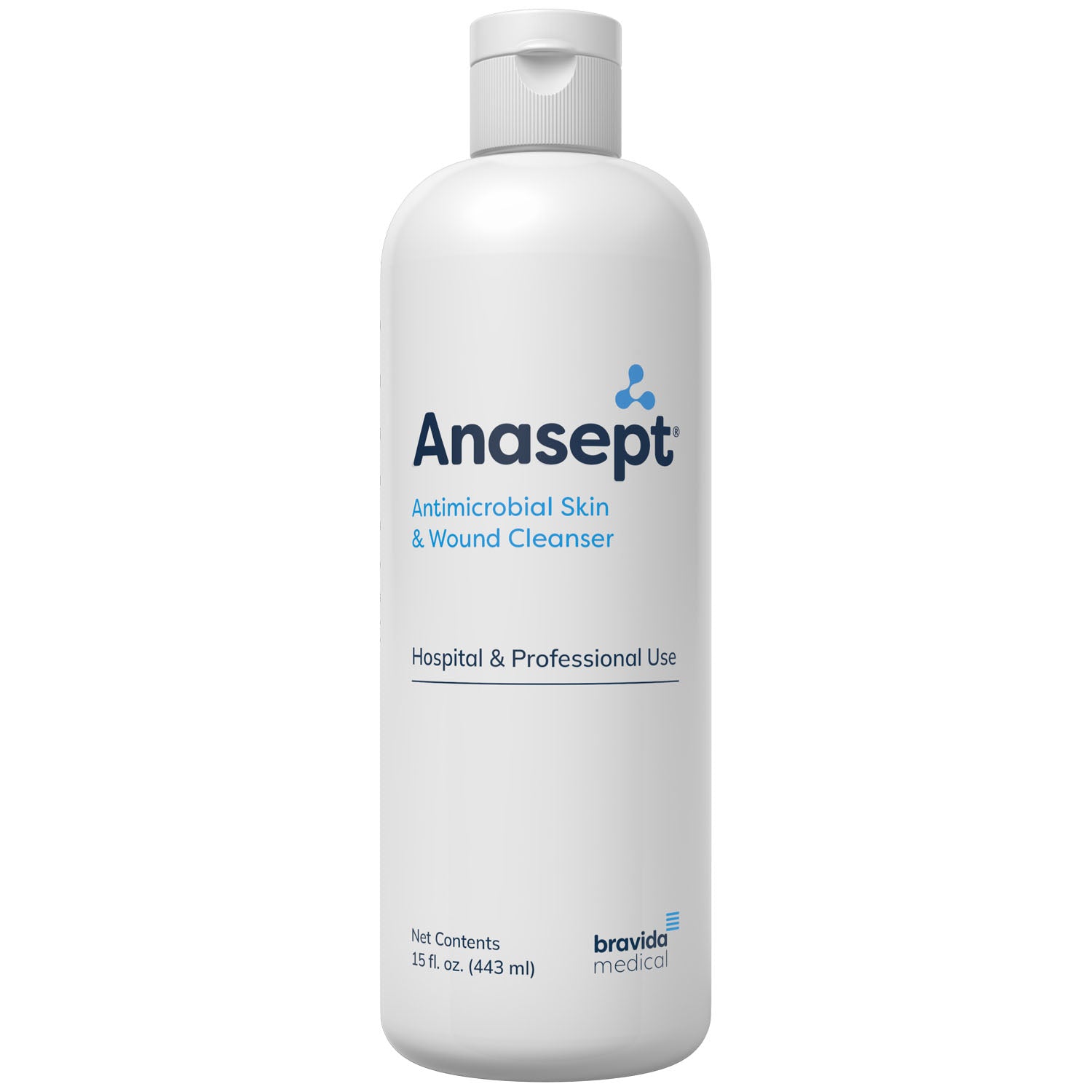 4016C - Bravida Medical - Anasept® Antimicrobial Skin & Wound Cleanser, 15oz, Dispensing Cap, 12/cs (132 cs/plt) , cs