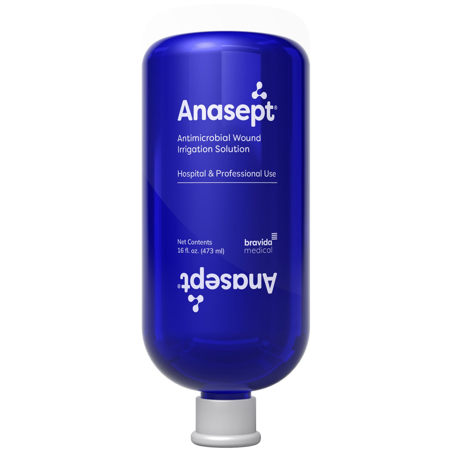 4160IC - Bravida Medical - Anasept® Antimicrobial Skin & Wound Irrigation Solution, 16 oz, Spikeable Cap, 12/cs (136 cs/plt) , cs