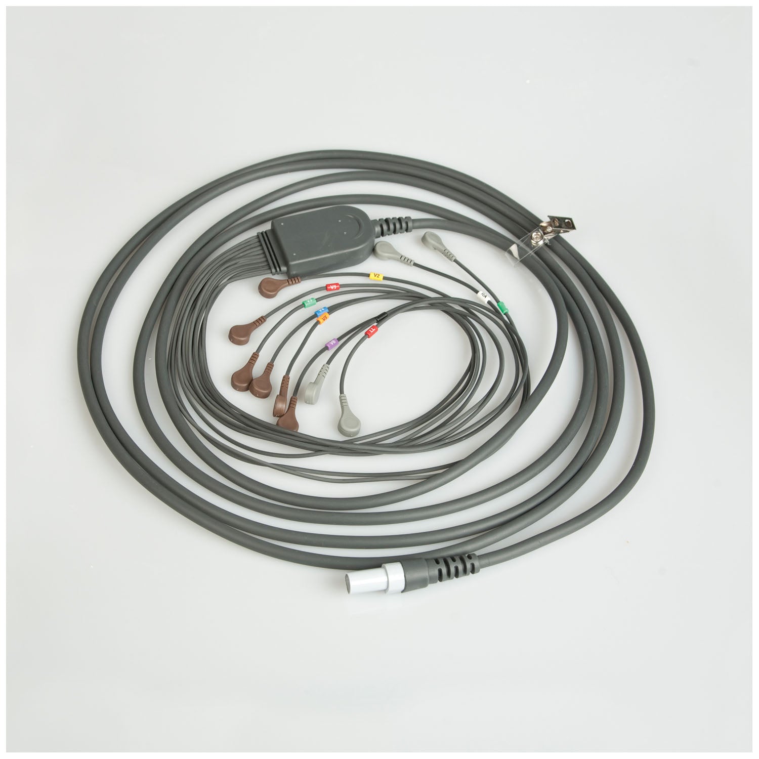 60-00181-01 - Hillrom - 10 Lead Patient Cable For Q-Stress, AHA 25" Leadwires , Snap Connection (US Only) , ea