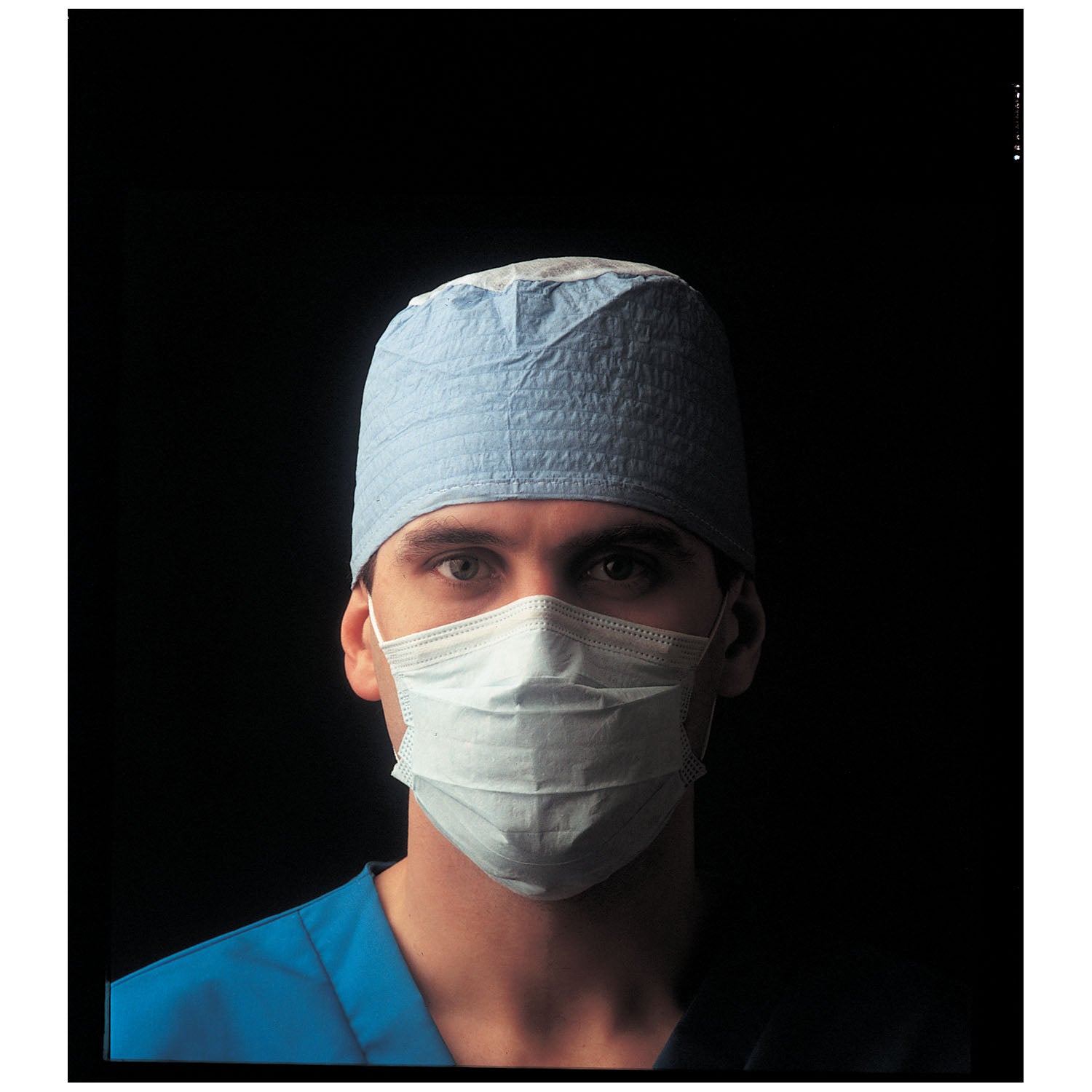 371 - Busse Hospital Disposables, Inc. - 醫用口罩,帶鼻夾和柔軟耳帶,藍色,99% 過濾效率,500 個/箱,箱裝
