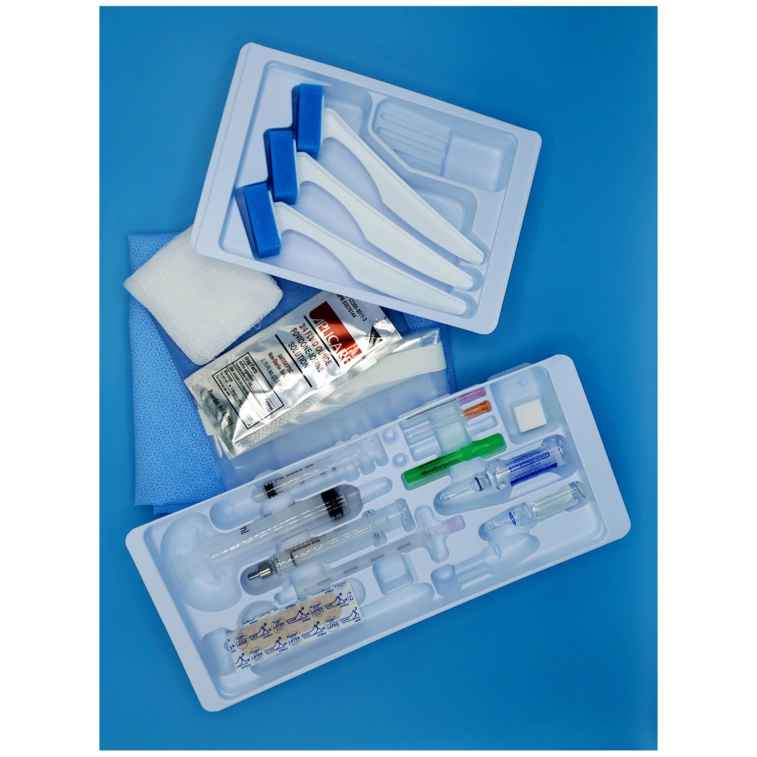 670 - Busse Hospital Disposables, Inc. - Single Shot Epidural Tray, 18G x 3½" Tuohy Epidural Needle, Wings, 5cc Glass LOR Metal Luer Slip Syringe, & 10mL 0.9% Sodium Chloride, Sterile, 10/cs (Rx) (US Only, Excluding IN & ND) (Item is Non-Returnable & Non
