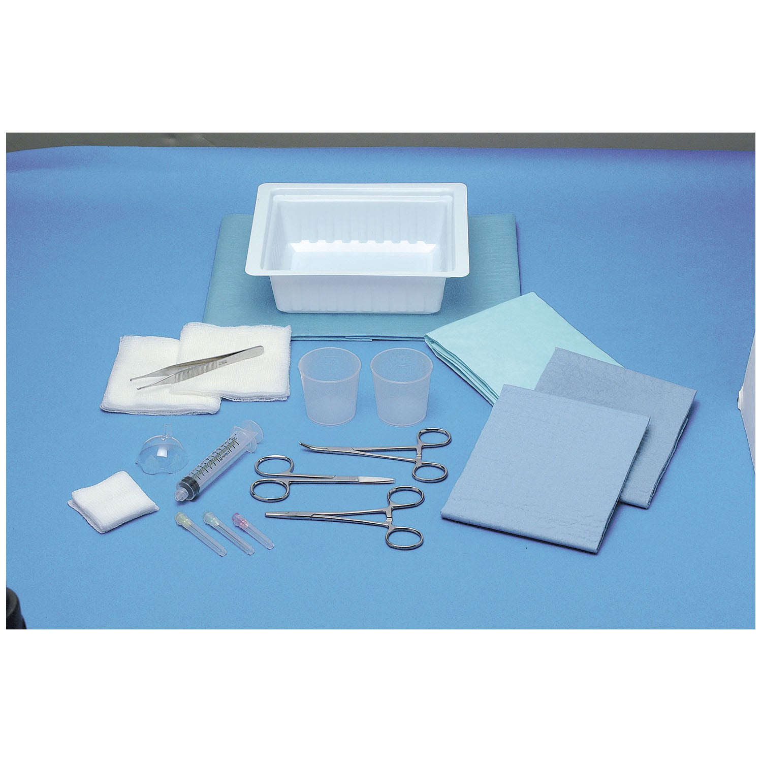 748 - Busse Hospital Disposables, Inc. - Bandeja para laceraciones de urgencias, protector contra salpicaduras de irrigación, estéril, 20 unidades