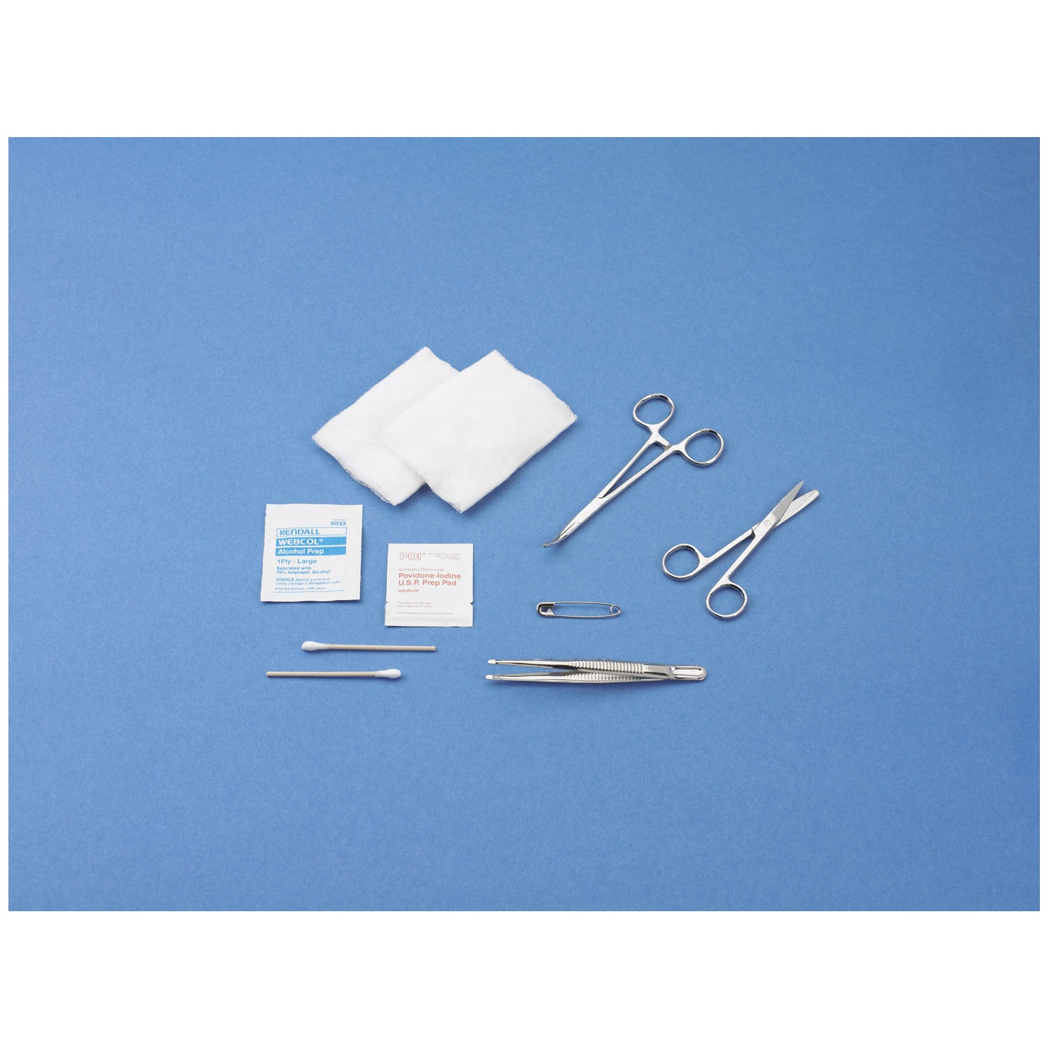 754 - Busse Hospital Disposables, Inc. - 通用托盤、Kelly 止血鉗(彎頭)和鋒利/鈍頭剪刀,無菌,20 件/箱(僅限美國),箱裝