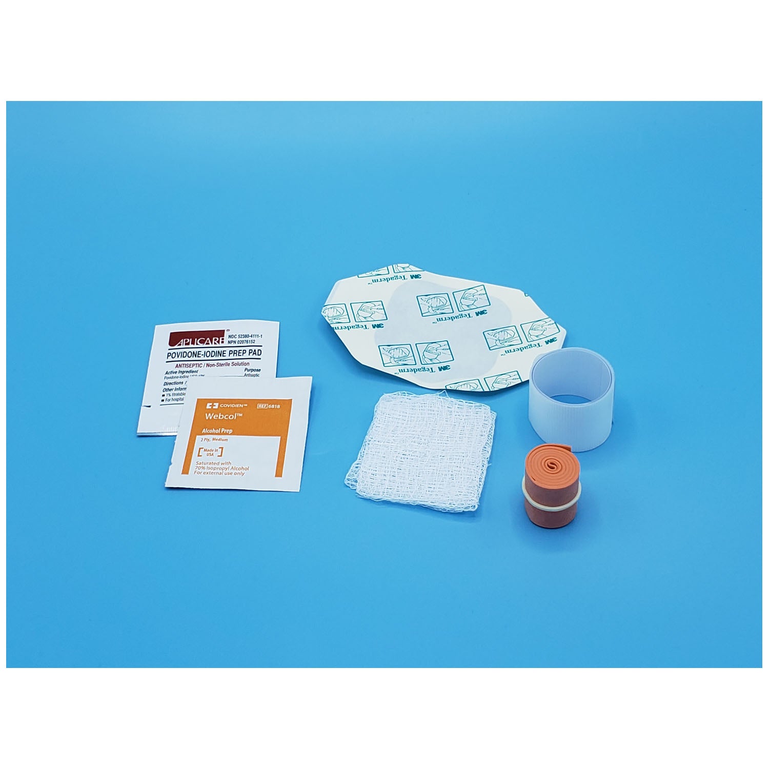 820 - Busse Hospital Disposables, Inc. - 靜脈輸液啟動包,Tegaderm™敷料,(1)酒精消毒棉片,(1)PVP消毒棉片,無菌,50片/箱(僅限美國),箱