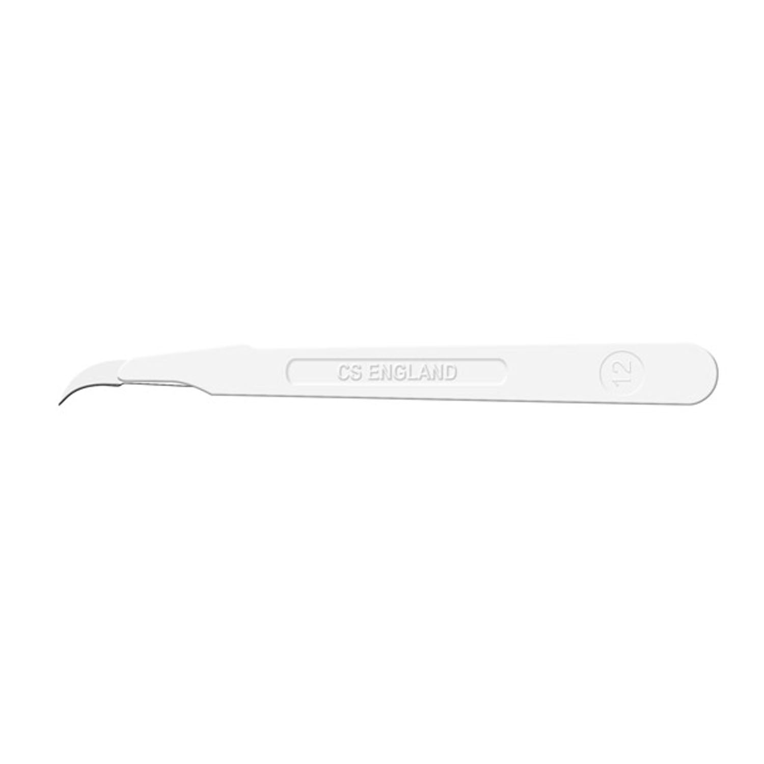 0512 - Cincinnati Surgical Company - Scalpel, Stainless Steel, Size 12, White Handle, Disposable, Sterile, 10/bx (DROP SHIP ONLY) , bx