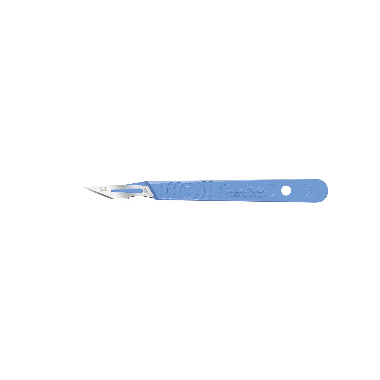 SM0502 - Cincinnati Surgical Company - Scalpel, Swann Morton, Size 10a, Blue Handle, Disposable, Sterile, 10/bx (DROP SHIP ONLY) , bx