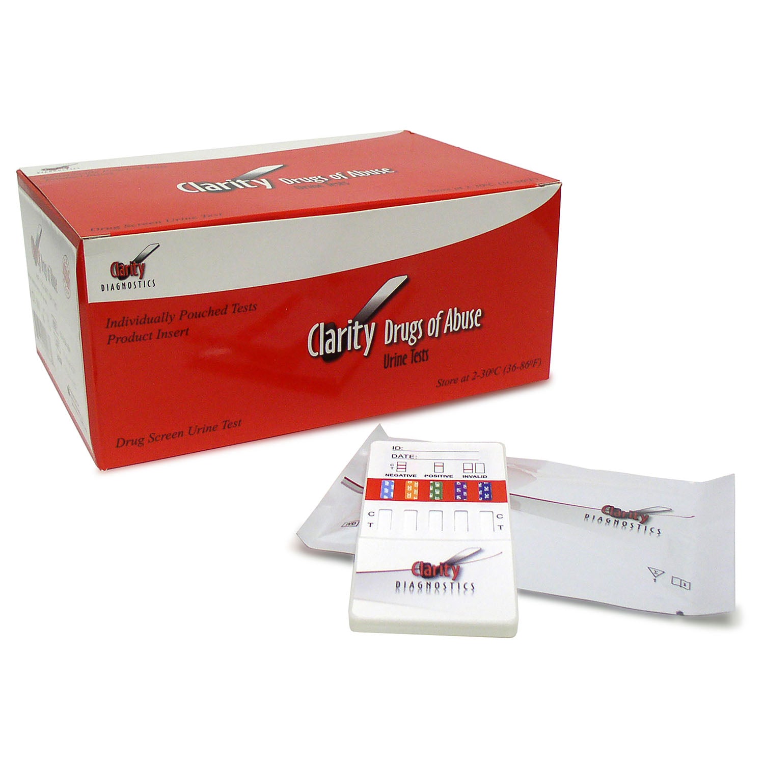 CD-DOA-1115 - Clarity Diagnostics, LLC - 浸檢卡,11項檢測,AMP、BAR、BUP、BZO、COC、MET、OPI300 (MOR)、OXY、PCP、TCA、THC,25/盒,盒裝