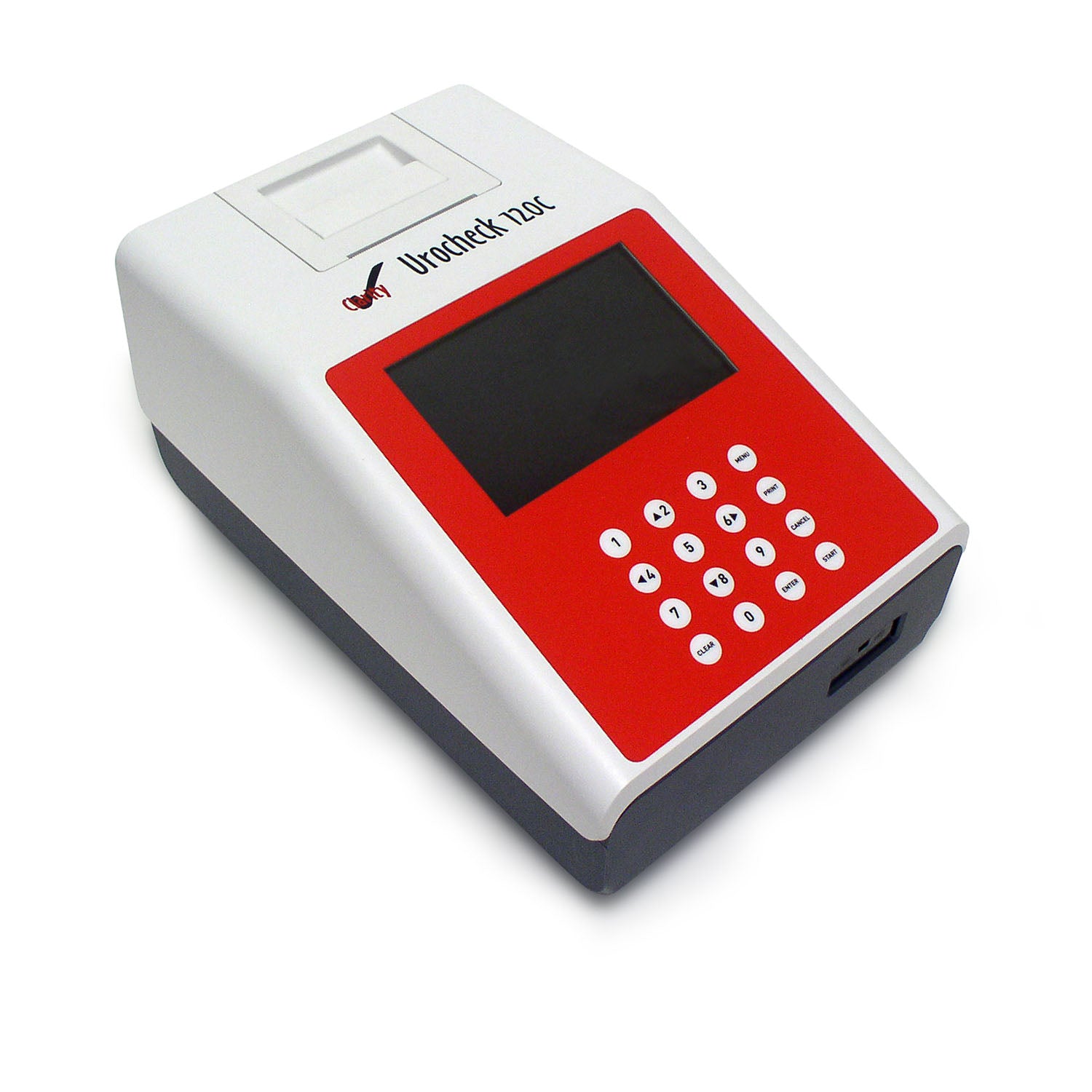 CLA-U120C - Clarity Diagnostics, LLC - Clarity Urocheck 120C 尿液分析儀,小巧型分析儀,CLIA豁免認證,大尺寸液晶顯示屏,每小時最多可進行120次測試,異常結果標記,2000次測試內部存儲,自動送紙器,USB和RS232