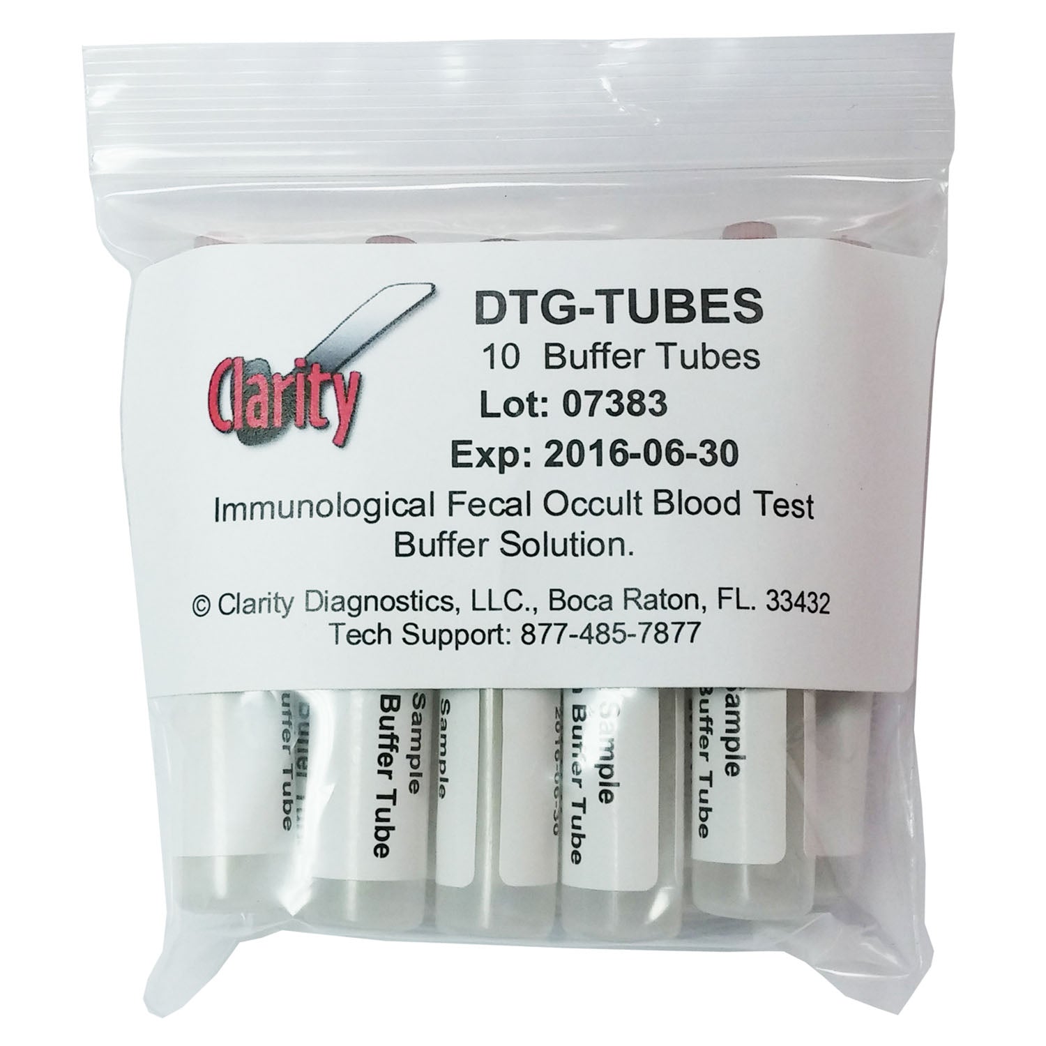 DTG-TUBES - Clarity Diagnostics, LLC - Clarity 檢體採集管,10支/包