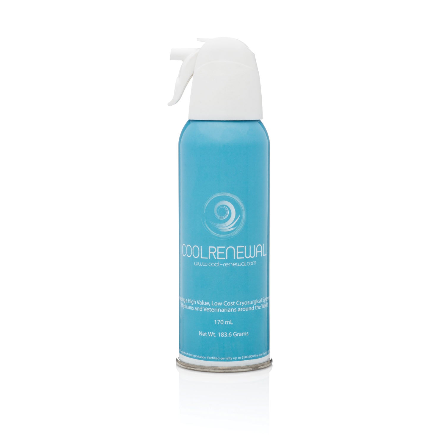 CR-RC1 - Cool Renewal, LLC - Single (1) 170mL Canister of Cryogen, 1 Extender Tube, Instructions for Use, Patient Instructions Tear Pad, 1/bx, 1bx/ea (Contiguous US Only) (HAZMAT Fees Apply, cannot ship via Air or to AK, GU, HI, MP, PR, VI) REQUIRES HAZ