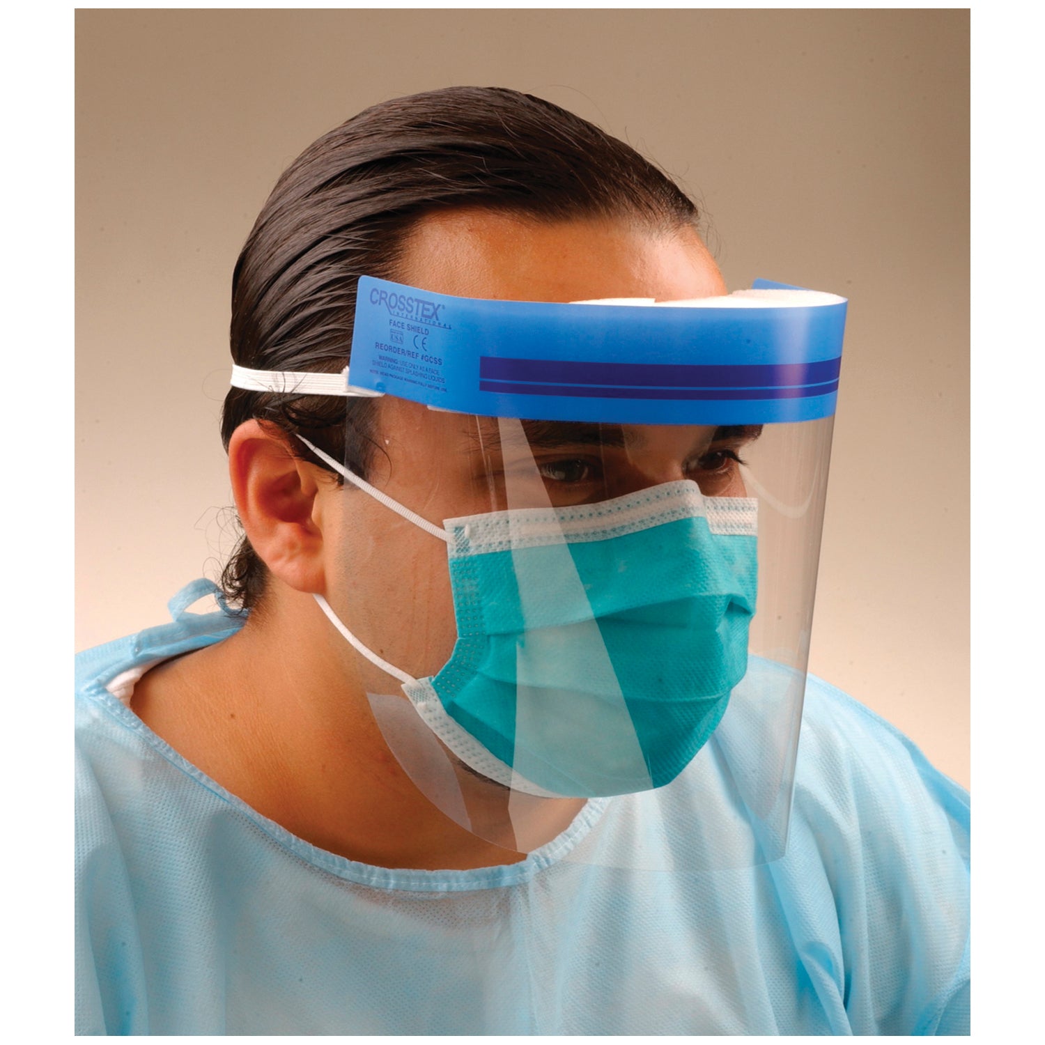 GCSS - Crosstex International - Face Shield, Elastic Headband, Clear, 24/bx , bx