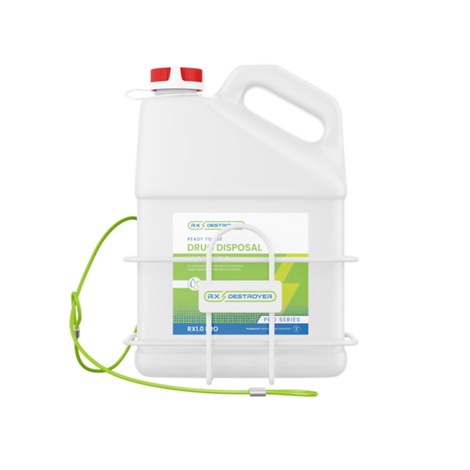 RX1.0WALLSEC - C2R Global Manufacturing - Rx Destroyer™ 1 Gallon Wall Mount with Security Cable , ea