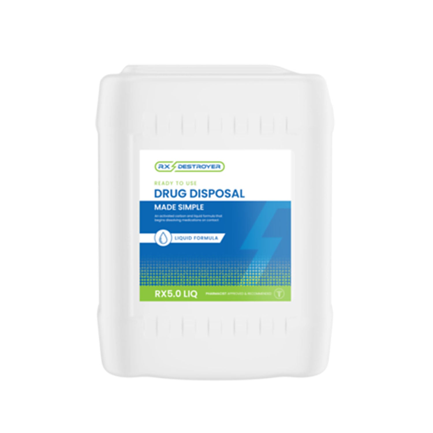 RX5LIQ - C2R Global Manufacturing - Rx Destroyer™ Liquid Meds Only Formula with Hardener Packets, 5 Gallon Bottle , ea