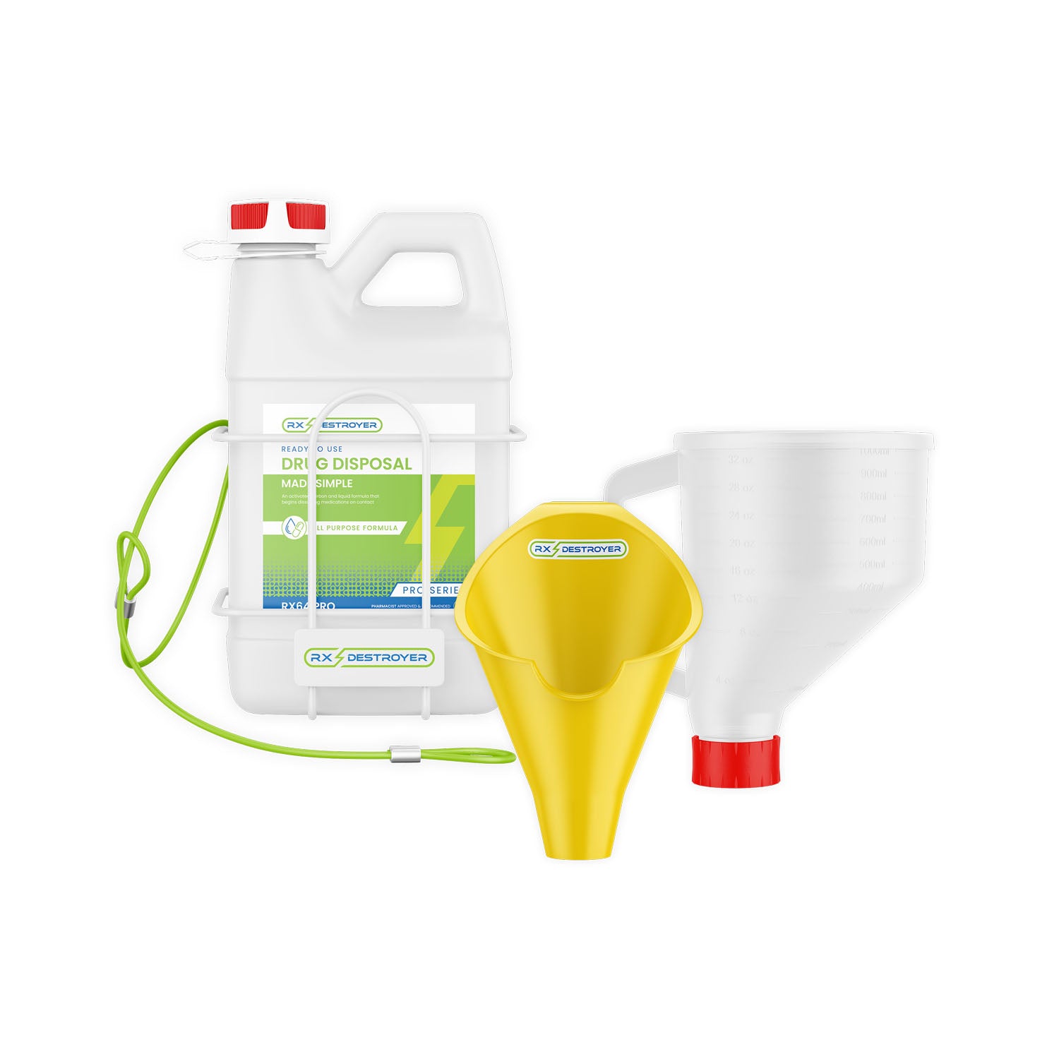RX64PROWK - C2R Global Manufacturing - Rx Destroyer™ Starter Kit Includes: RX64PRO (1), RXFUN (1), FUN32 (1), 64PROWALLSEC (1) , ea