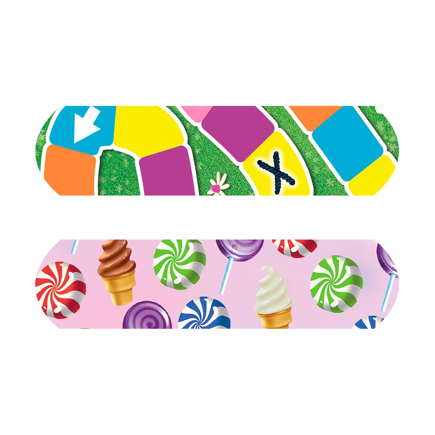 10850 - Dukal Corporation - Stat Strip® Adhesive Bandage, Candy Land™, 3/4" x 3", 100/bx, 12 bx/cs (Item is not authorized to be sold in any direct-to-consumer platform or retail space which includes, but is not limited to, Amazon, Walmart, or any other