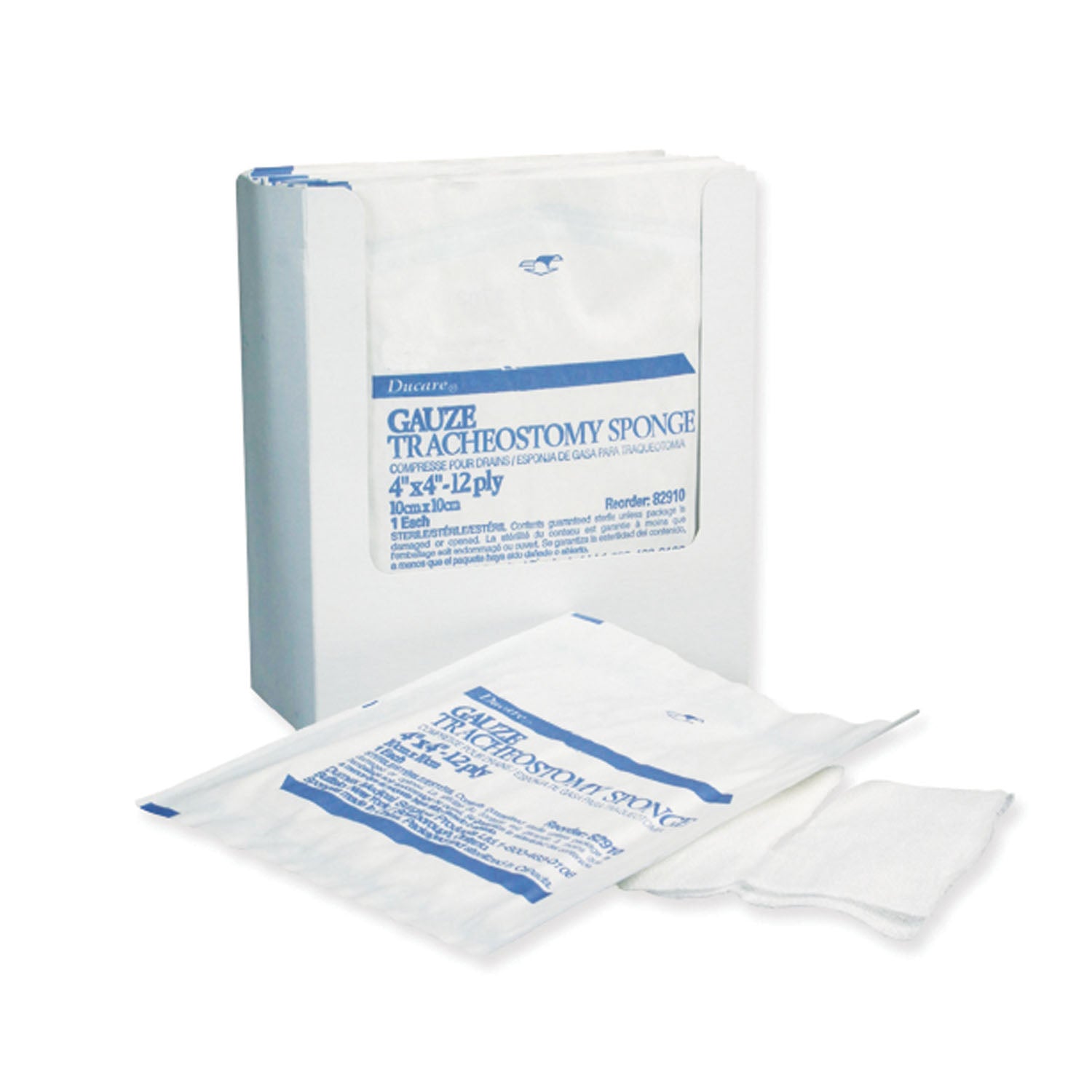 84916 - Gentell - Sponge, Tracheotomy Drainage, Sterile, 4" x 4", 6-Ply, 2s, 25 pk/bx, 12 bx/cs (600 ea/cs) , cs