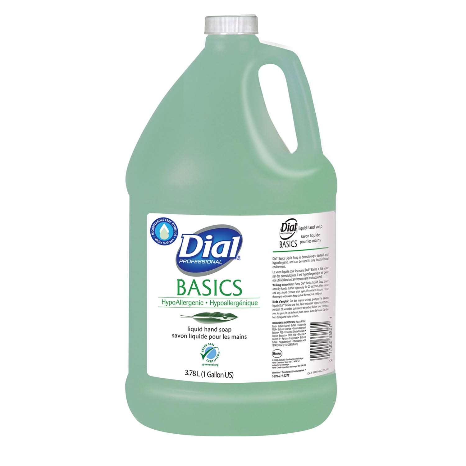 1700033809 - Dial Corporation - DialPro Basics Hand Soap, Liquid, 1 Gallon, 4/cs (Products cannot be sold on Amazon.com, through fulfillment on Amazon.com, or to any other vendor who intends to sell on Amazon.com or any 3rd party site) , cs