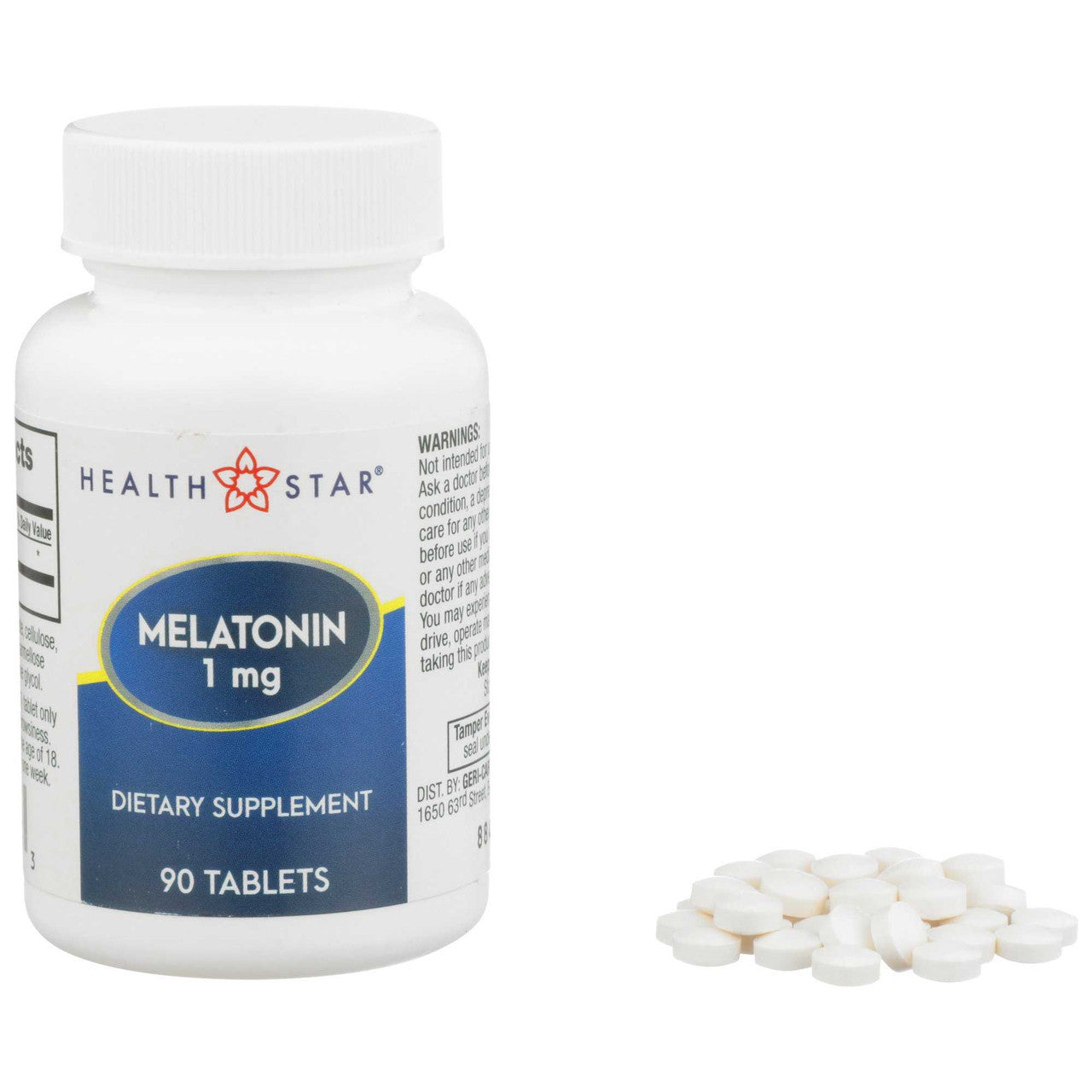 972127 - McKesson - Natural Sleep Aid McKesson 90 per Bottle Tablet 1 mg Strength 884-09-HST Bottle of 1, (BT)