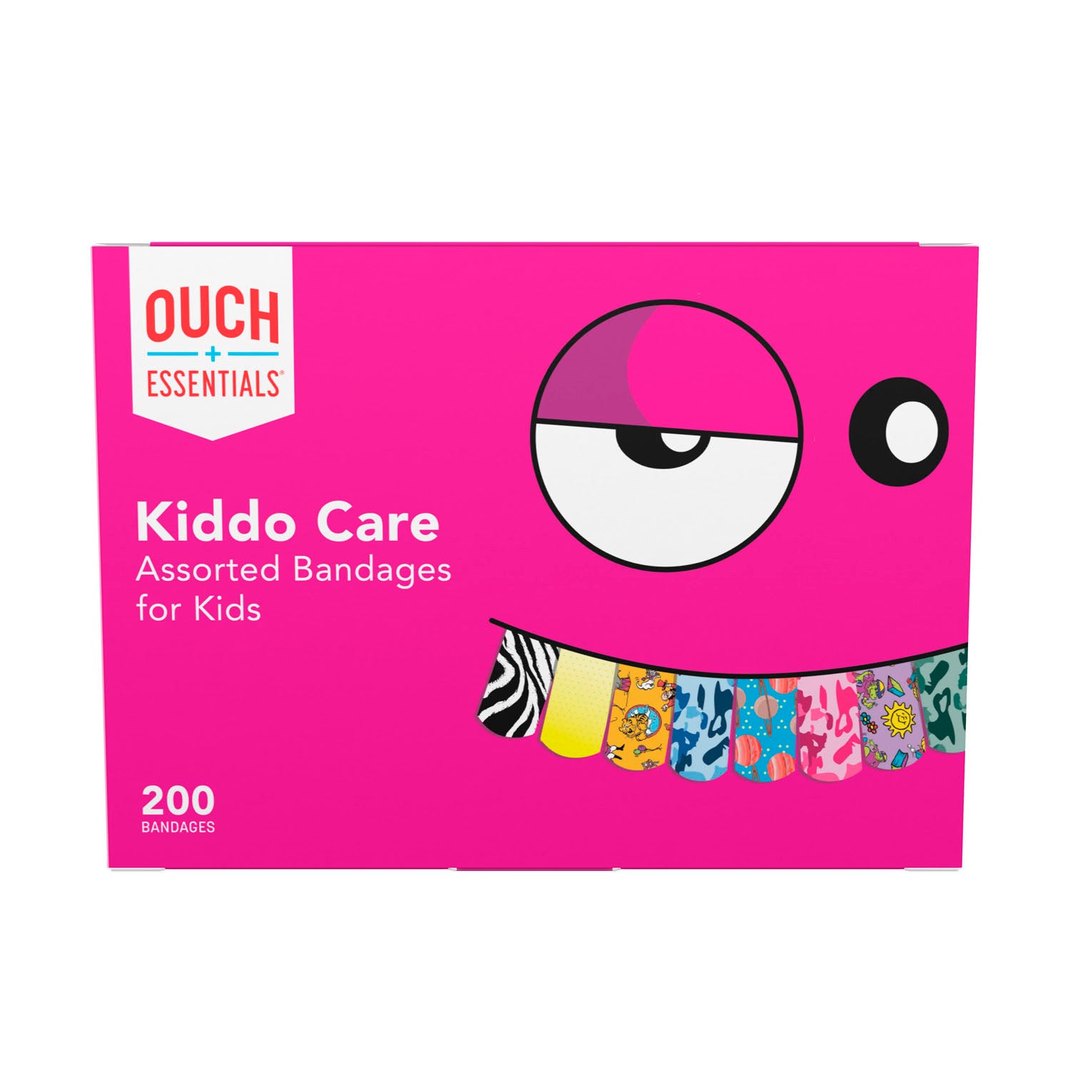 17061001 - Dukal Corporation - Ouch Essentials® Kiddo Care Adhesive Bandage Kit, Assorted, 200/bx, 12 bx/cs , cs