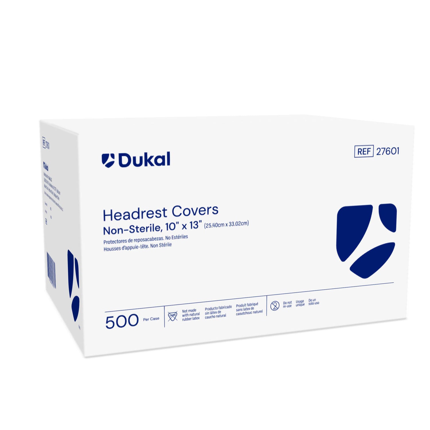 27601 - Dukal Corporation - Headrest Covers, Tissue/ Poly, 10" x 13", Non-Sterile, 500/cs (60 cs/plt) , cs