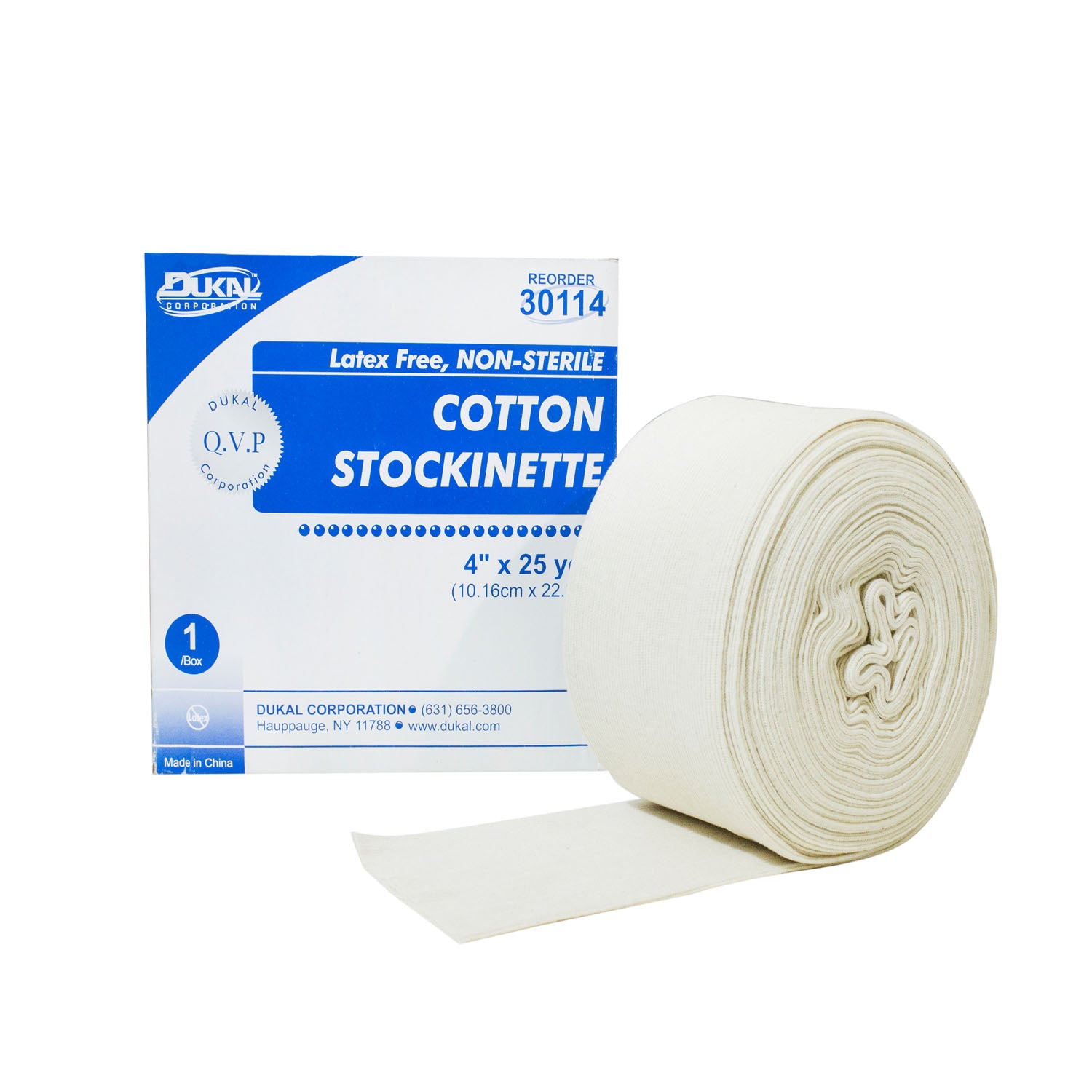 30114 - Dukal Corporation - Stockinette, 4" x 25 yds, Cotton, 6 rl/cs , cs
