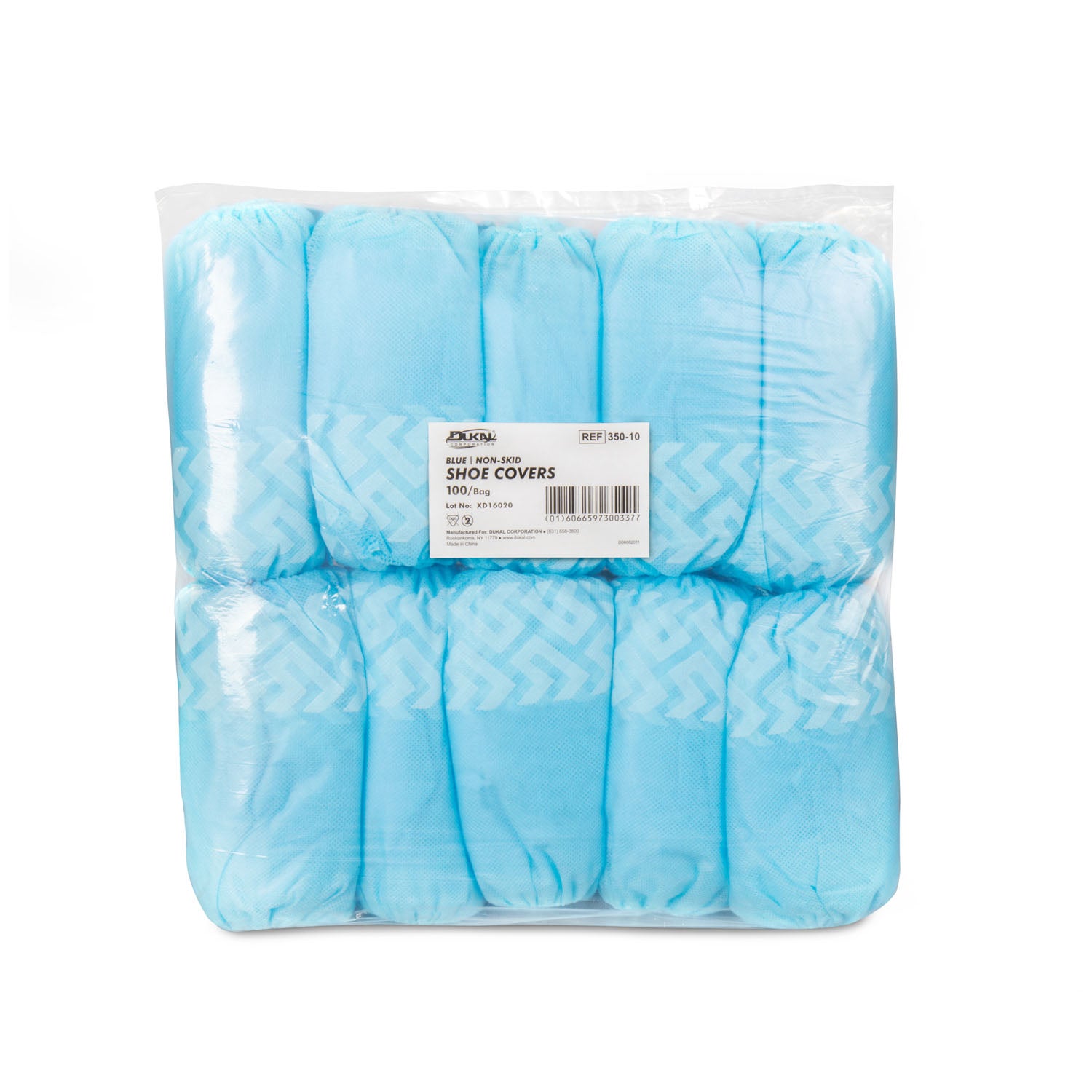 350-10 - Dukal Corporation - Shoe Covers, Non Skid, One Size Fits All, Blue, 100/bg, 10 bg/cs (40 cs/plt) , cs
