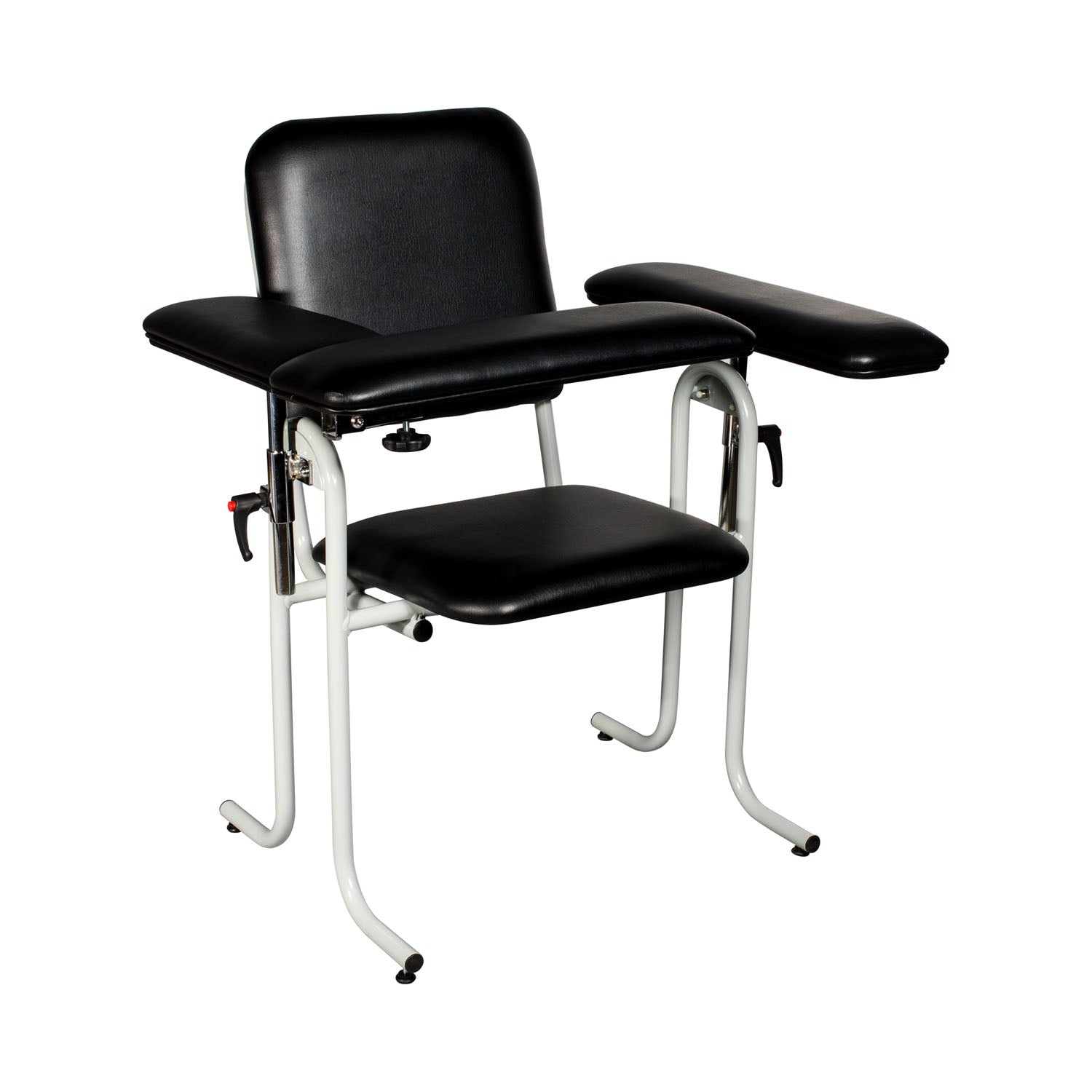 4382F-BLK - Dukal Corporation - Silla para extracción de sangre con brazo abatible, tapizada, dimensiones del asiento: 18" de ancho x 17" de profundidad x 19" de alto, color negro (SOLO ENVÍO DIRECTO), c/u