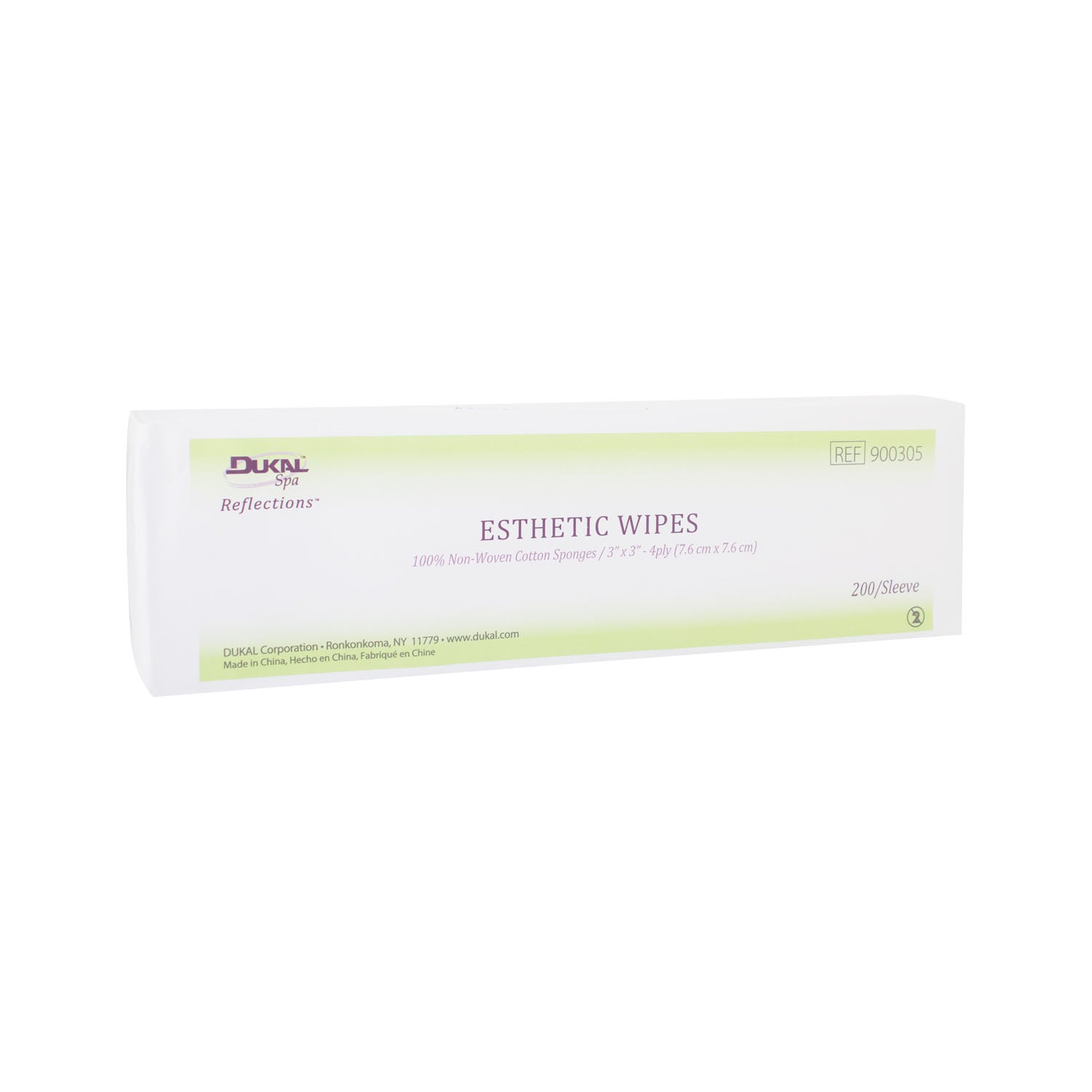 900305 - Dukal Corporation - Esthetic Wipes, 3" x 3", 4-Ply, Non-Sterile, 200/bg, 20 bg/cs , cs