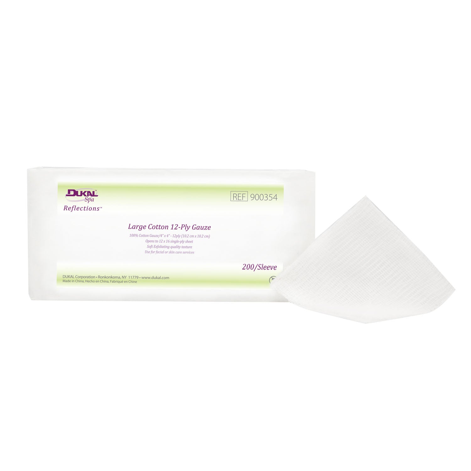 900354 - Dukal Corporation - Cotton Gauze, 4" x 4", Non-Sterile, 200/bg, 10 bg/cs , cs