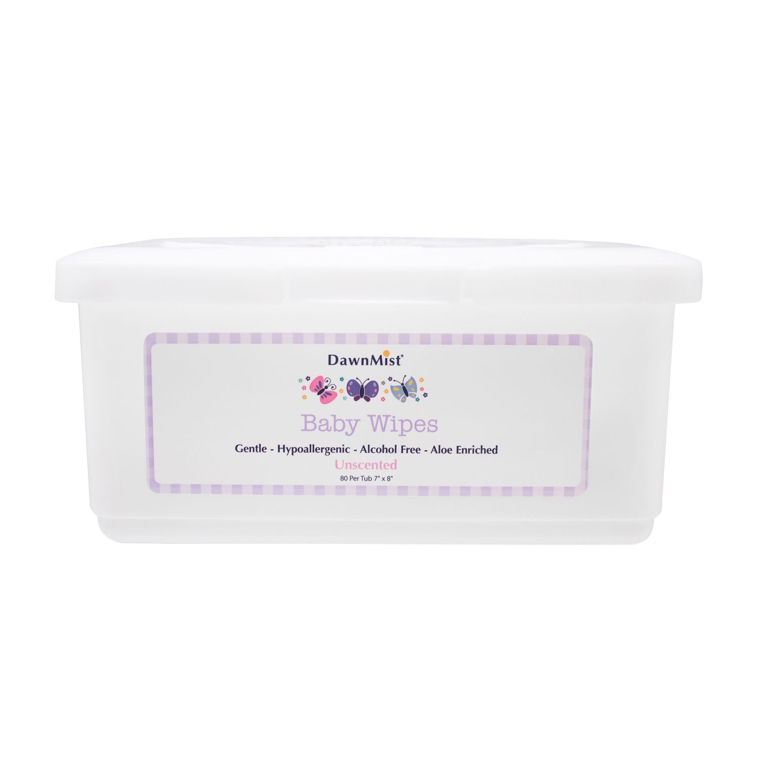 BWU4340 - Dukal Corporation - Baby Wipes, Embossed, Unscented, 7" x 8", 80/tub, 12 tub/cs , cs
