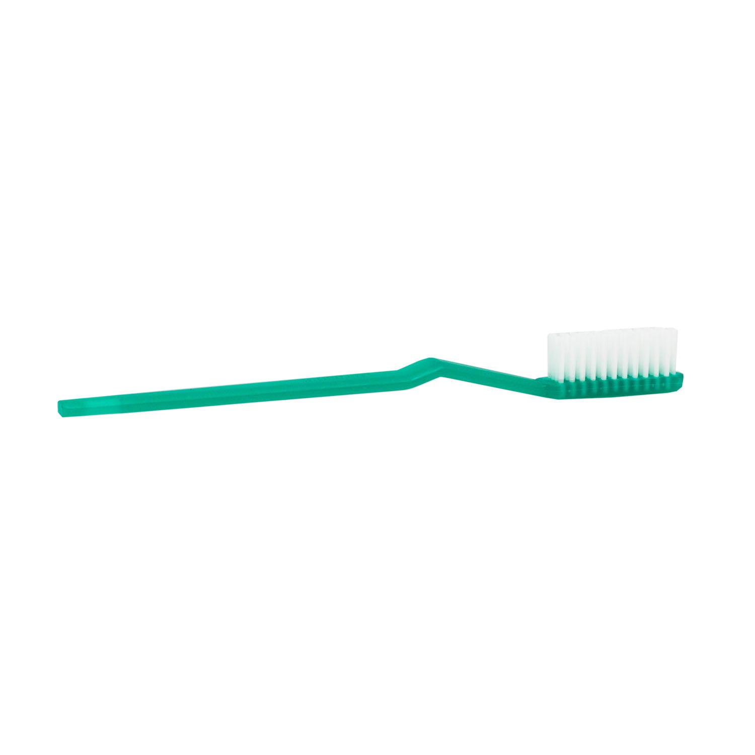 TB46 - Dukal Corporation - Toothbrush, 46 Tuft, Translucent Green Handle, Rounded White Nylon Bristles, 144/bx, 10 bx/cs , cs