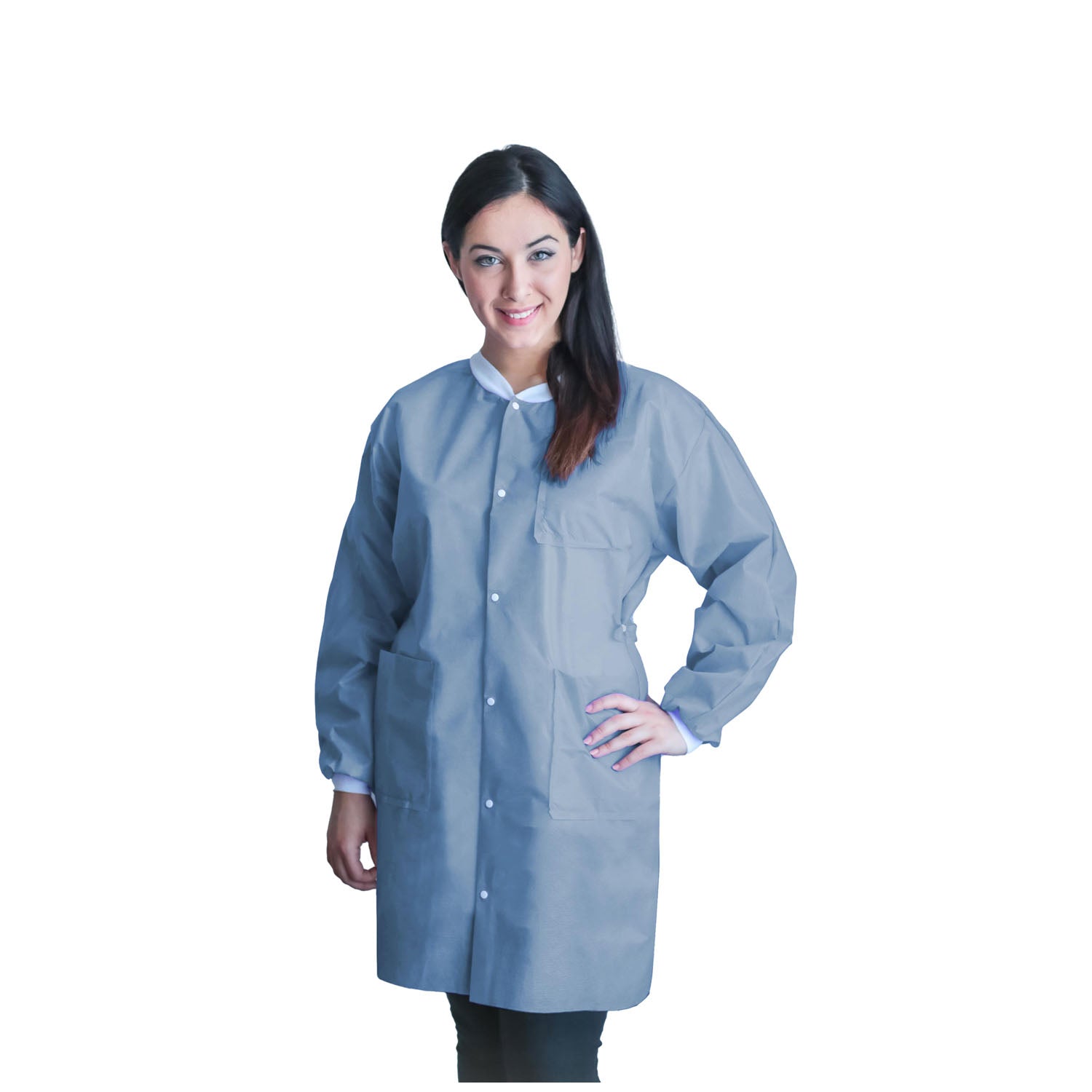 UGC-6603-XL - Dukal Corporation - FitMe Lab Coats, X-Large, Ciel Blue, 10/bg , bg
