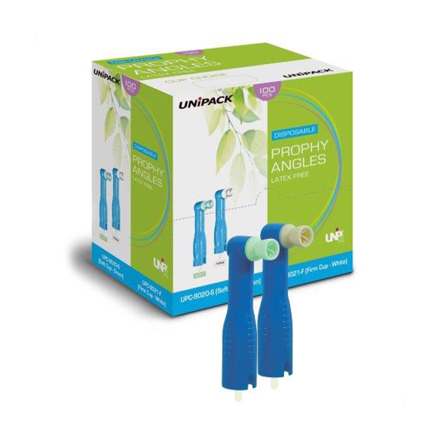 UPC-9020-S - Dukal Corporation - Prophy Angles Soft Cup (Green), Latex-Free (LF), 100/bx , bx